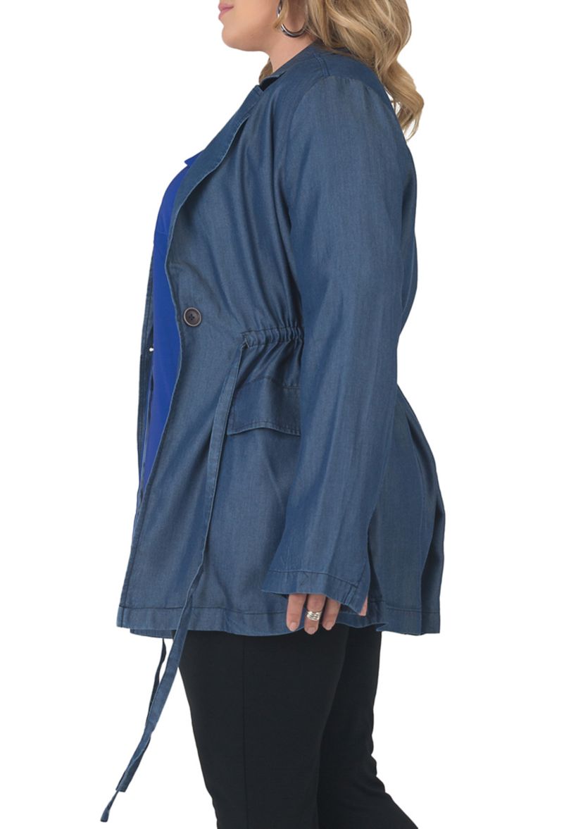 Plus Size Blazer with Belt