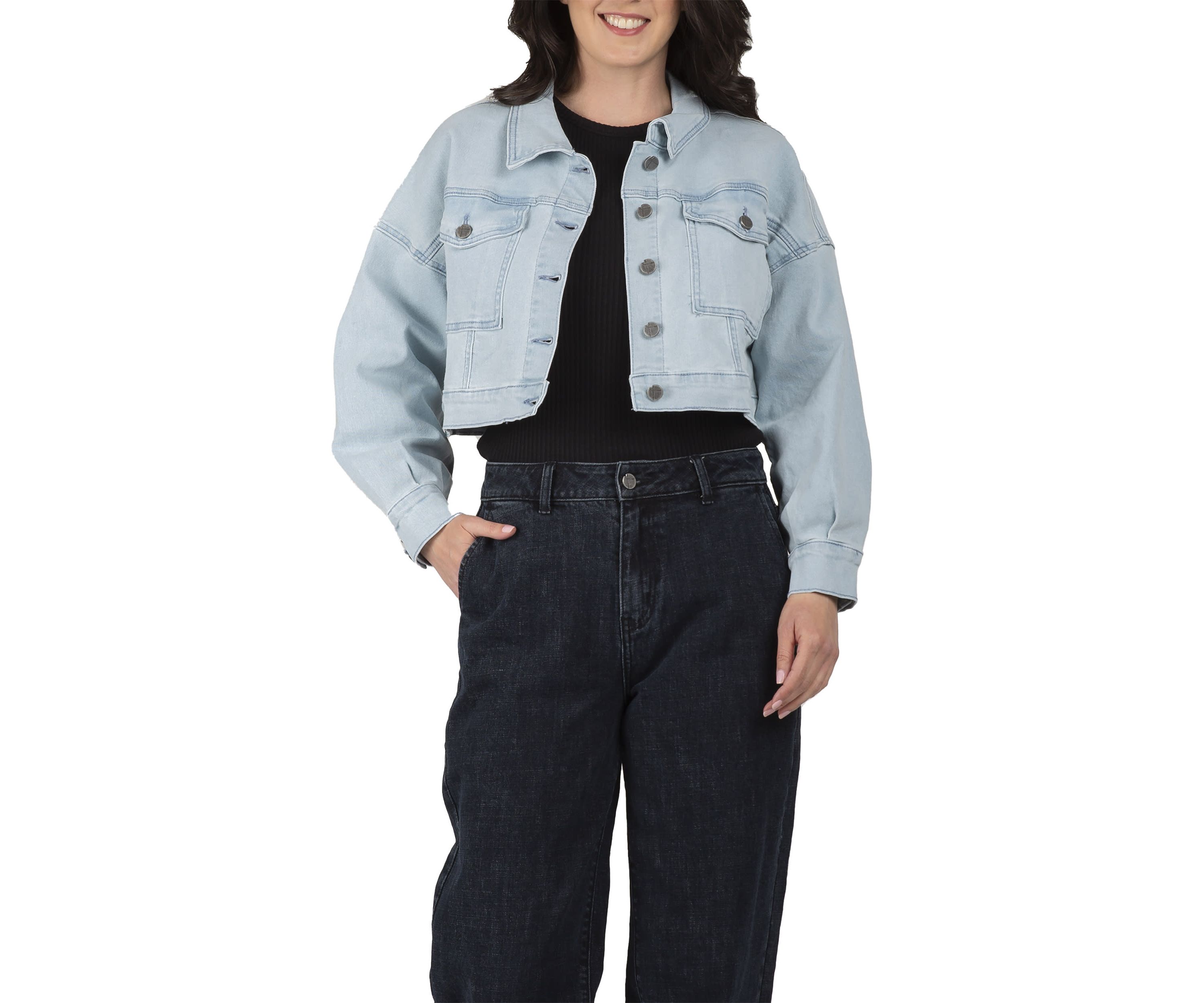 Easy Fit Cropped Trucker Jacket