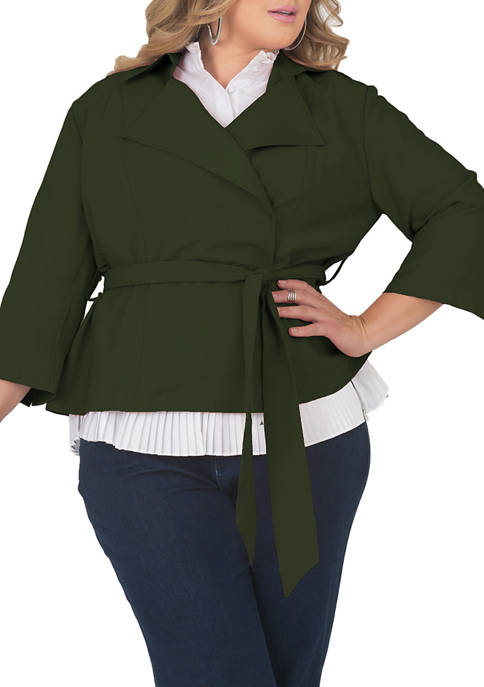 Standards and Practices Plus Size Cropped 3/4 Sleeve