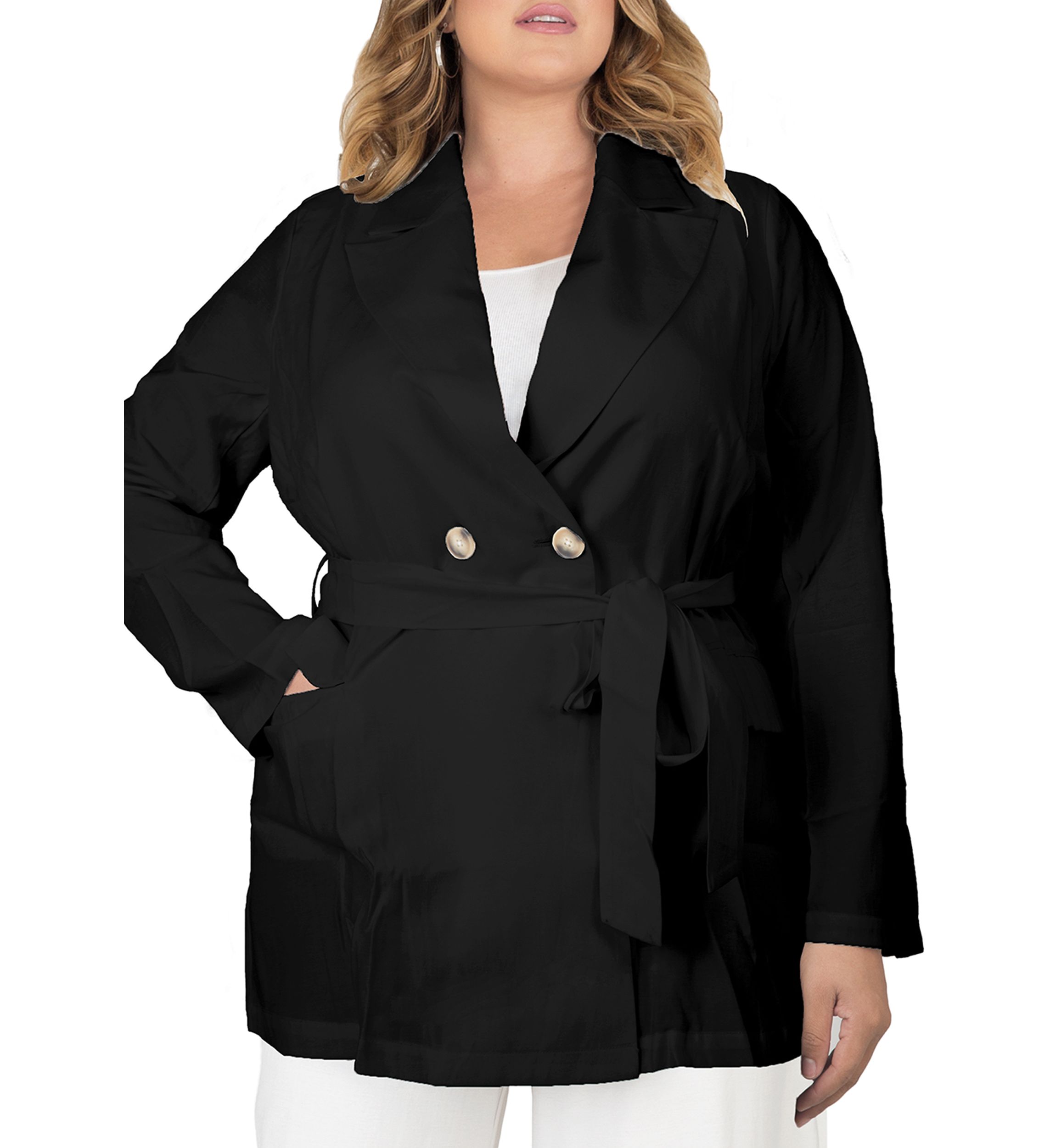 Plus Size Wrap Blazer