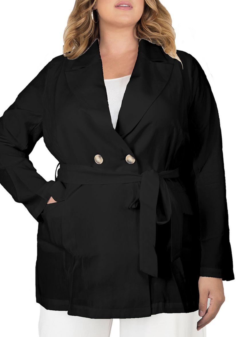 Plus Size Wrap Blazer