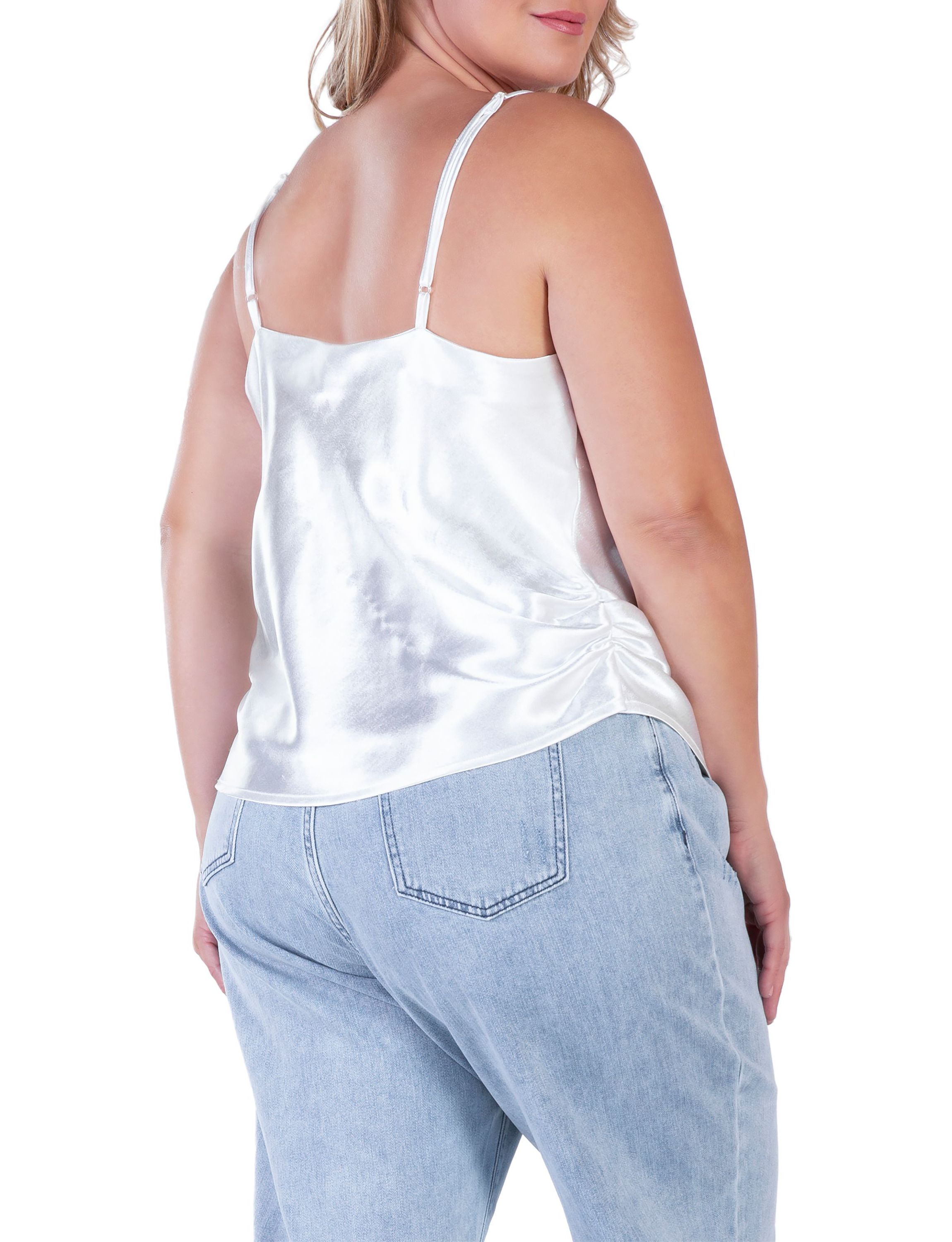 Cowl Neck Satin Crop Top