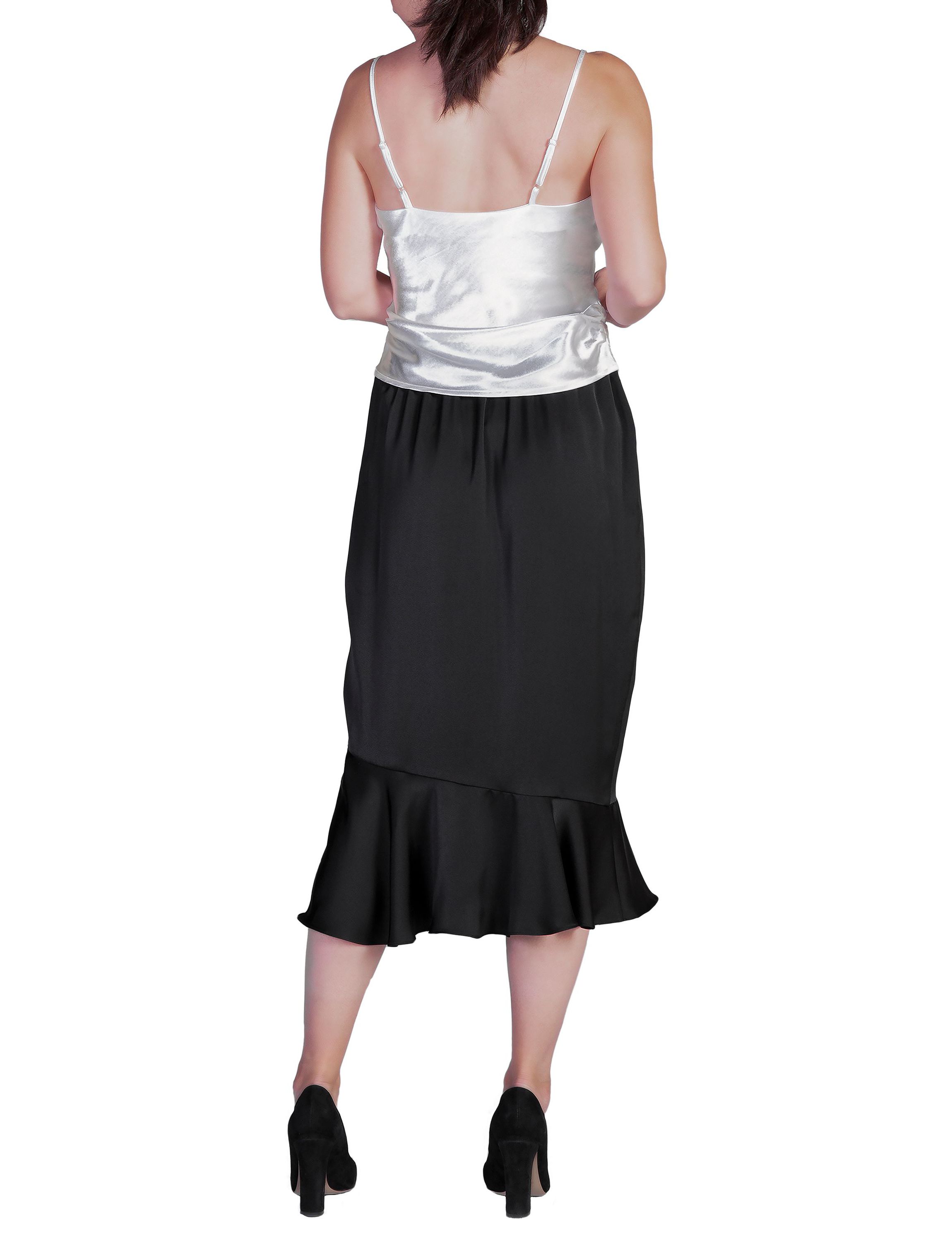 Cowl Neck Satin Crop Top