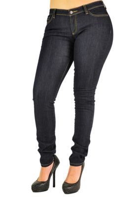 Poetic Justice Women's Curvy Fit Midrise Skinny Jeans, 28