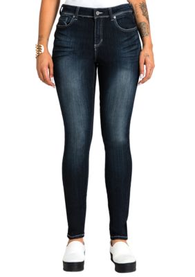 Poetic Justice Women's Curvy Fit Midrise Skinny Jeans