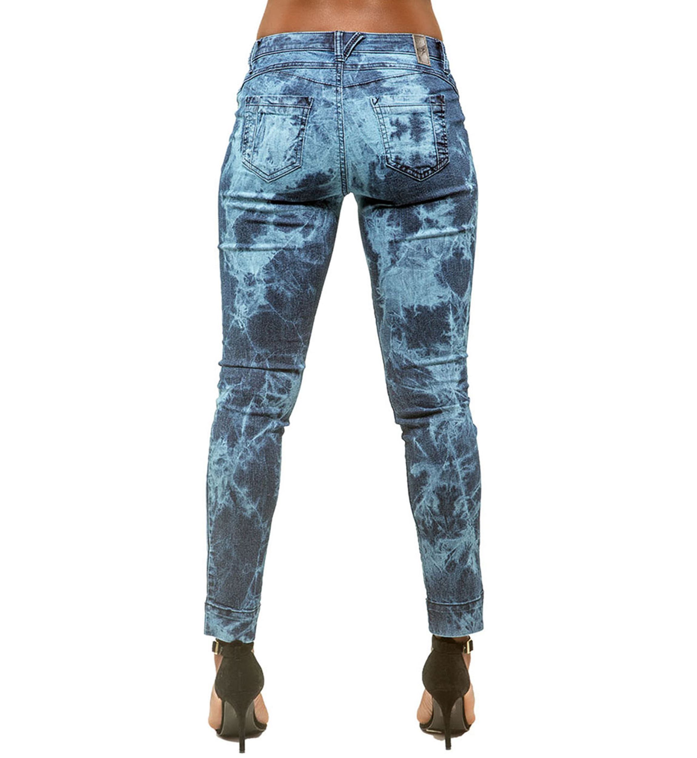 Curvy Fit Stretch Destroyed Skinny Ankle Jeans