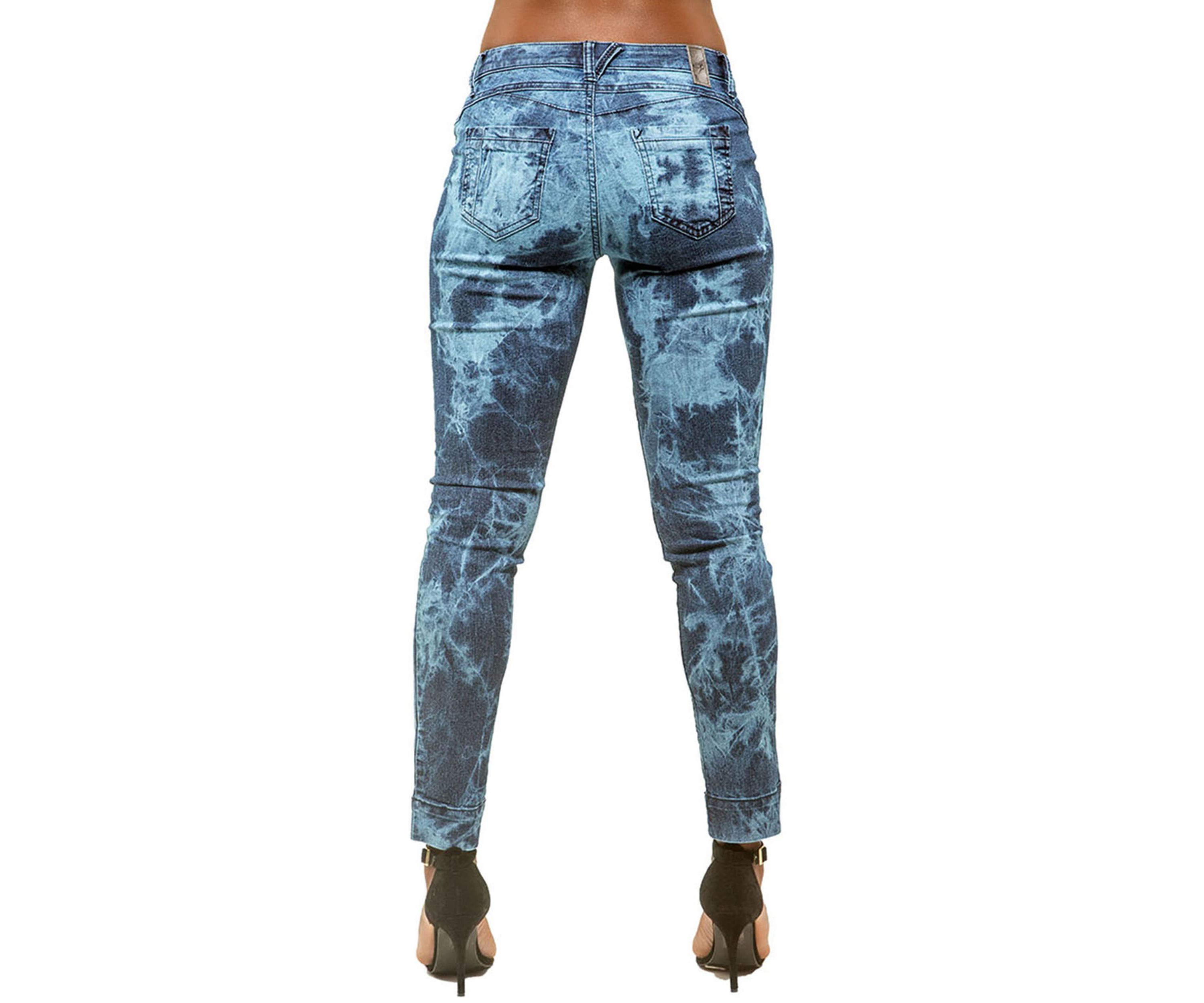 Curvy Fit Stretch Destroyed Skinny Ankle Jeans