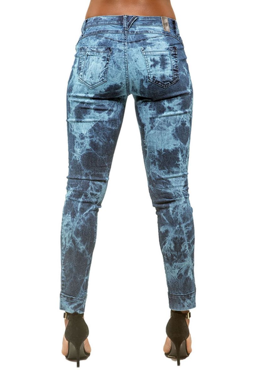 Curvy Fit Stretch Destroyed Skinny Ankle Jeans