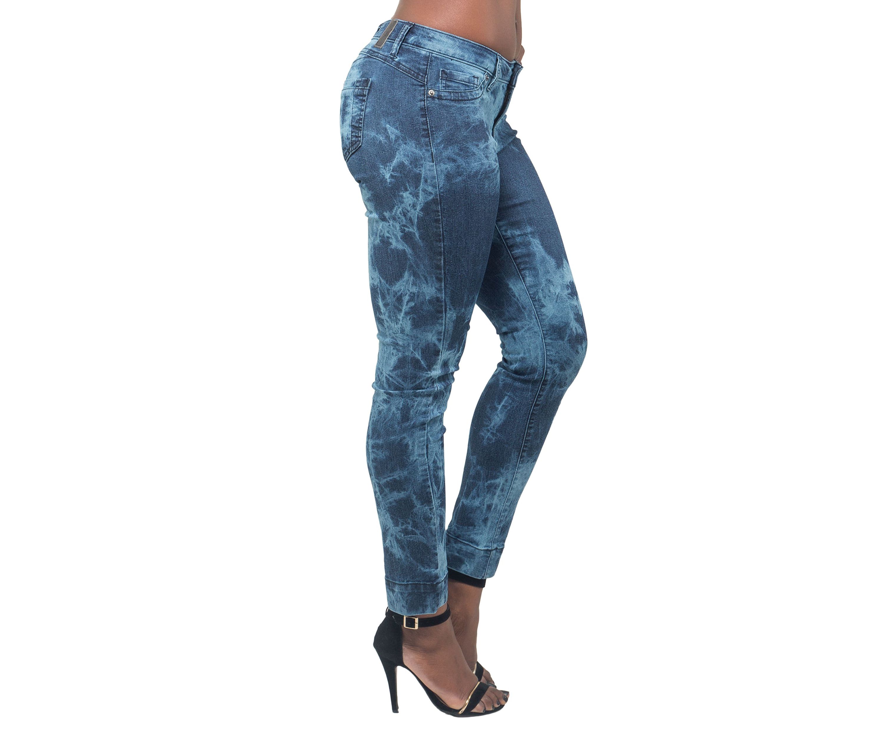Curvy Fit Stretch Destroyed Skinny Ankle Jeans