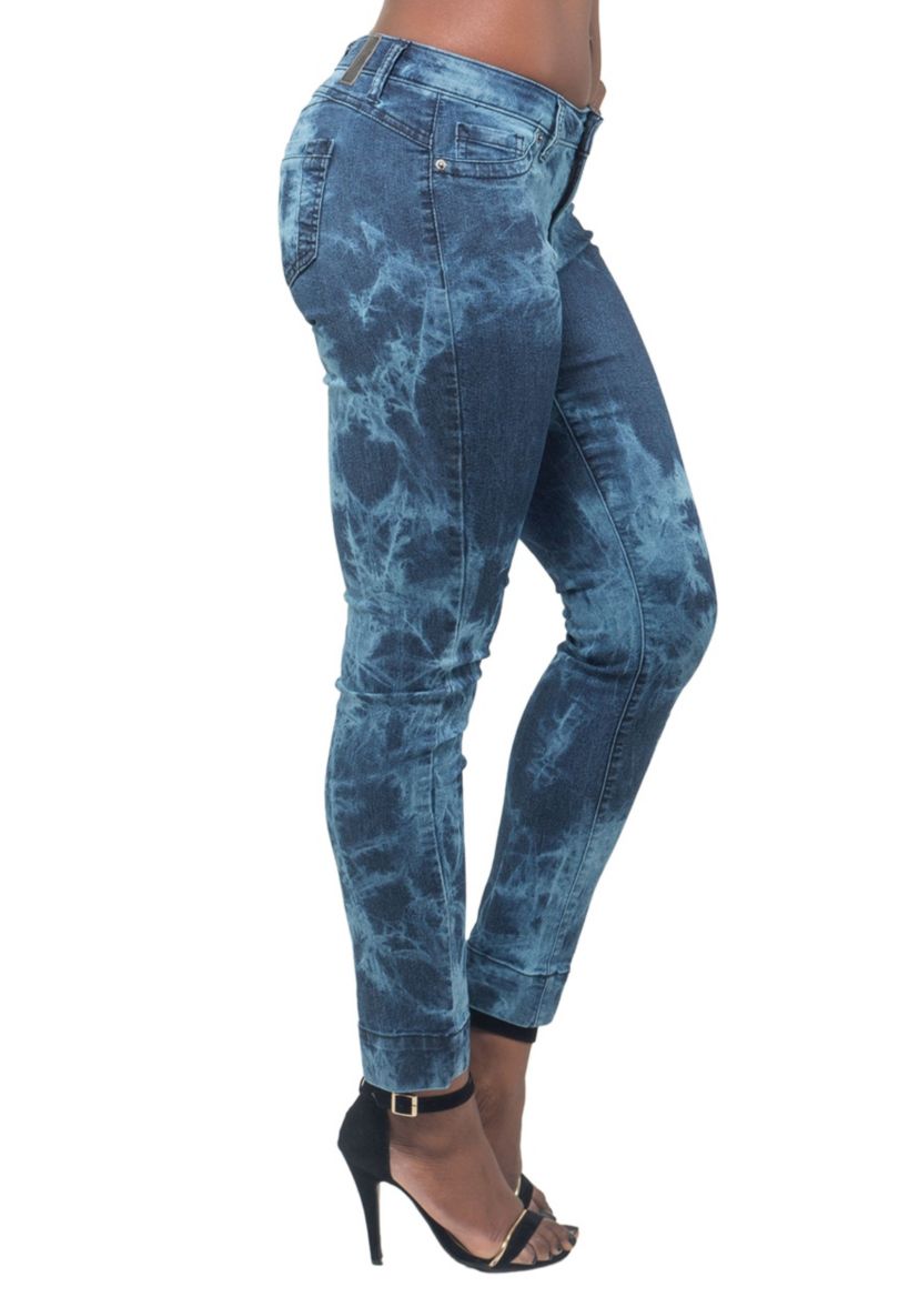 Curvy Fit Stretch Destroyed Skinny Ankle Jeans