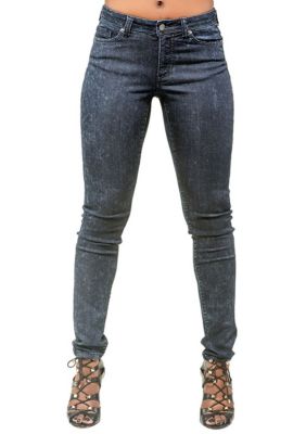 Poetic Justice Women's Bleach Speckles Classic Skinny Jeans