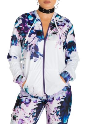 Poetic Justice Women's Forever Foxy Tricot Track Jacket, XL