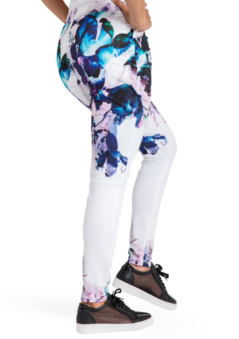 Poetic Justice Curvy Womens Active Floral Print Poly Tricot Legging