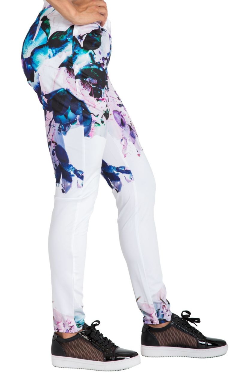 Poetic Justice Curvy Womens Active Floral Print Poly Tricot Legging