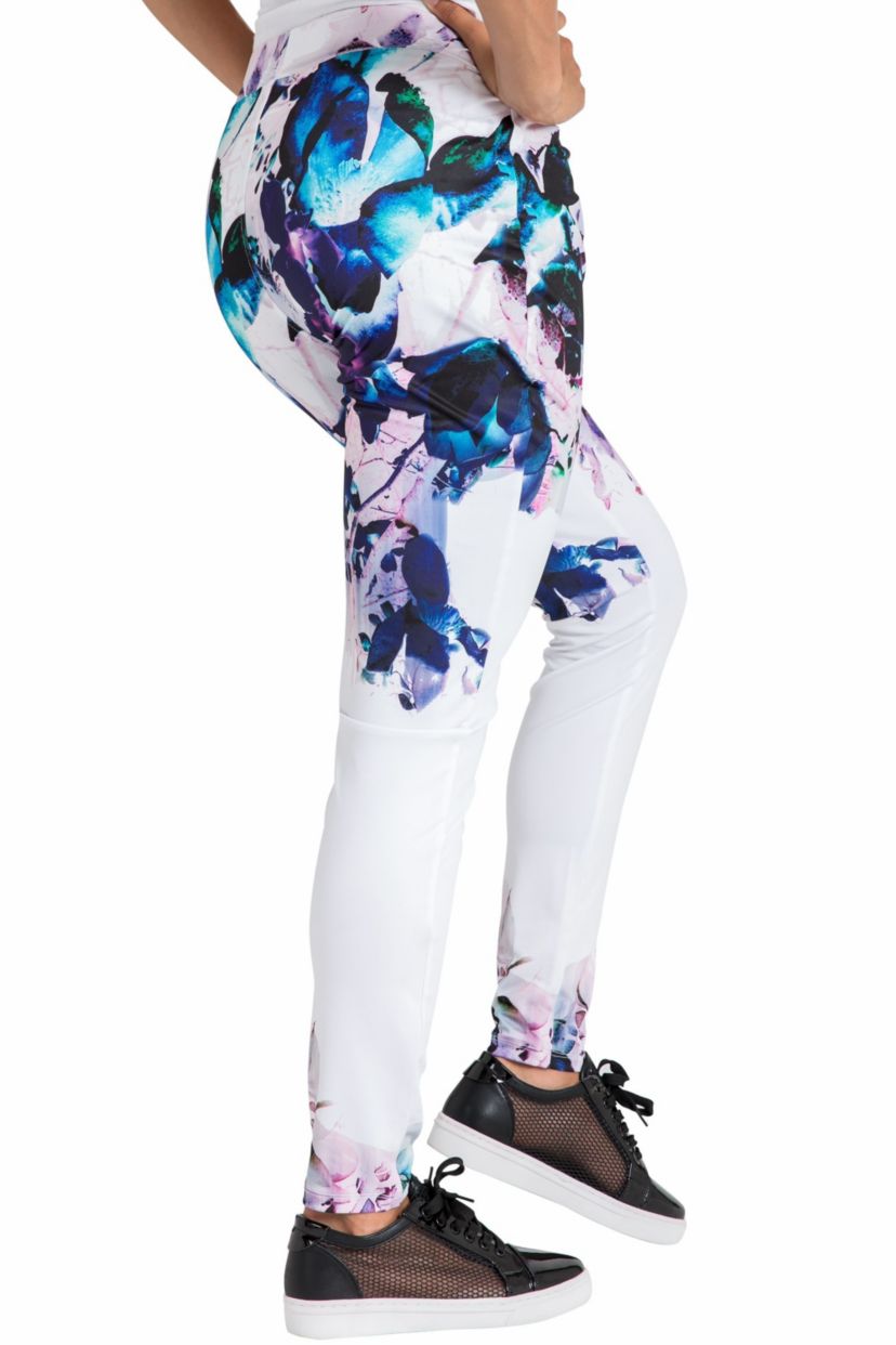 Poetic Justice Curvy Womens Active Floral Print Poly Tricot Legging