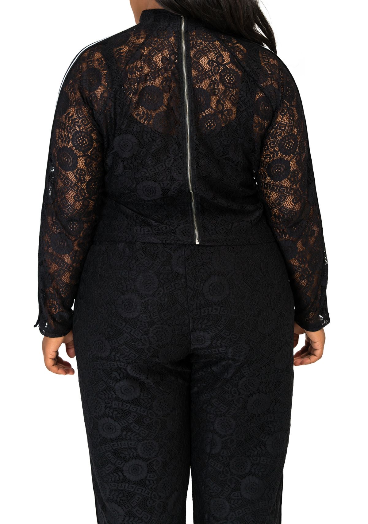 Plus Size Justine Lace Turtleneck Top