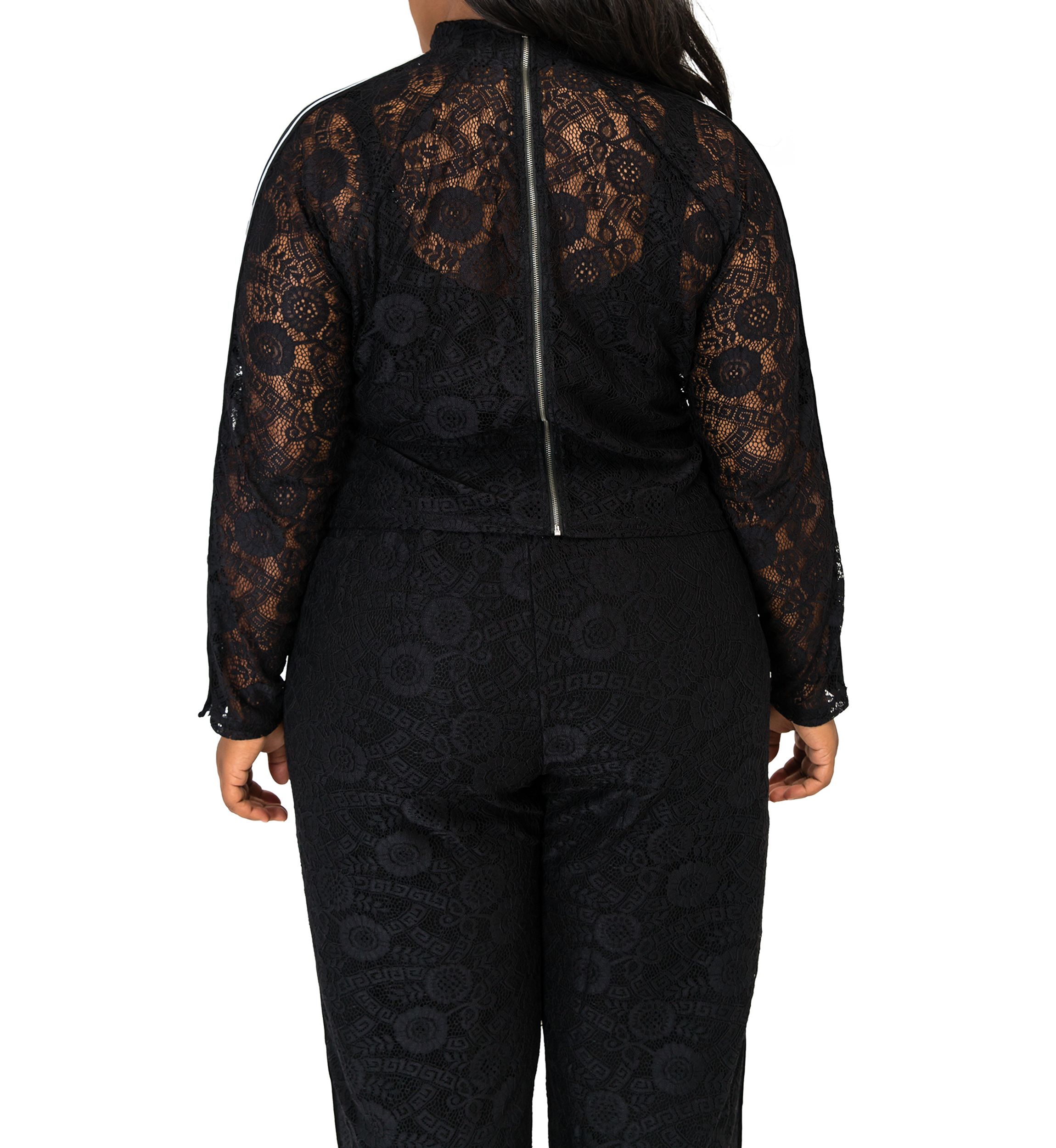 Plus Size Justine Lace Turtleneck Top