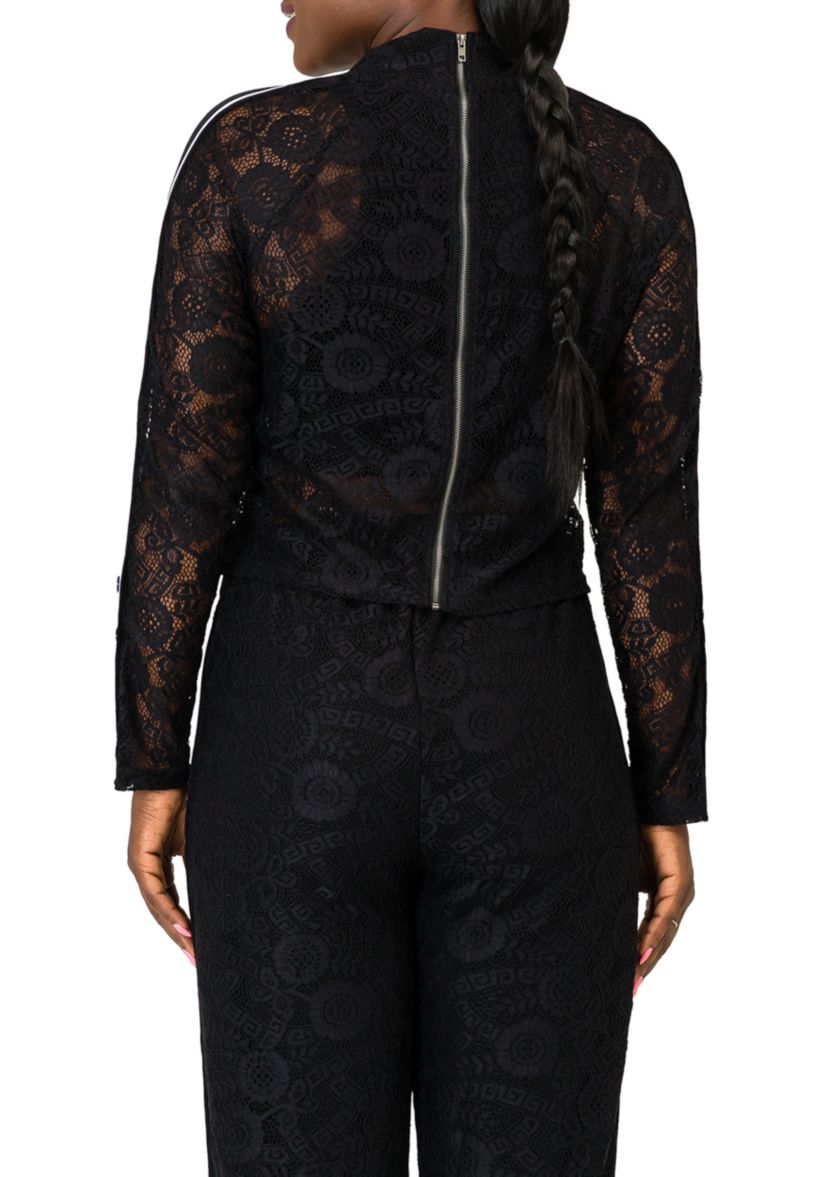 Justine Lace Turtleneck Top