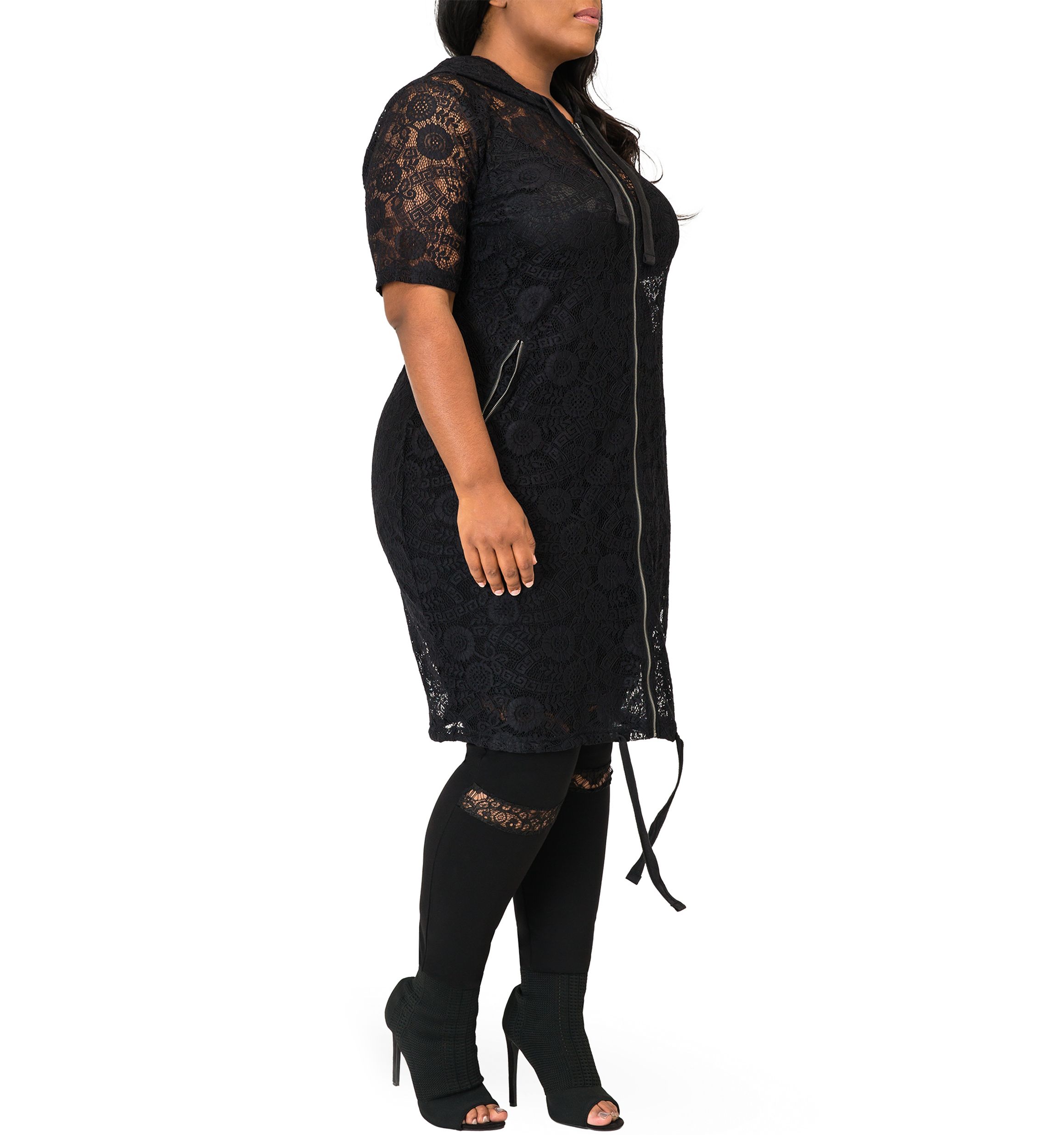Plus Size Kenny Long Lace Elbow Sleeve Jacket