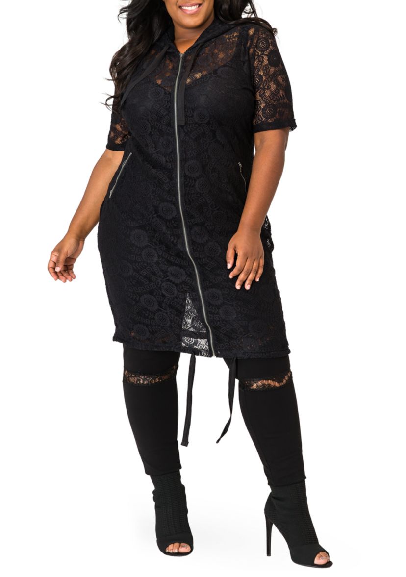 Plus Size Kenny Long Lace Elbow Sleeve Jacket