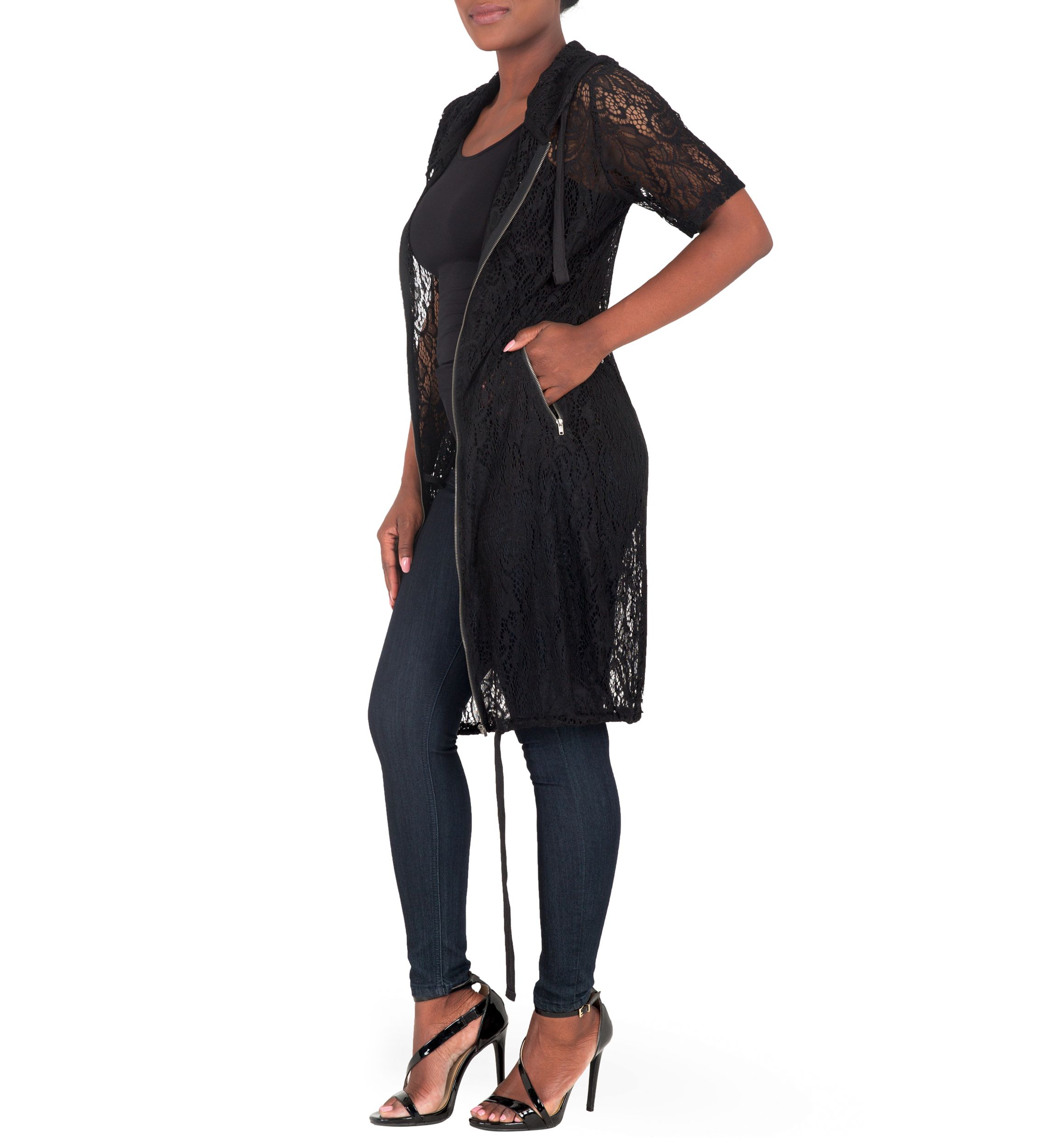Kenny Long Lace Elbow Sleeve Jacket