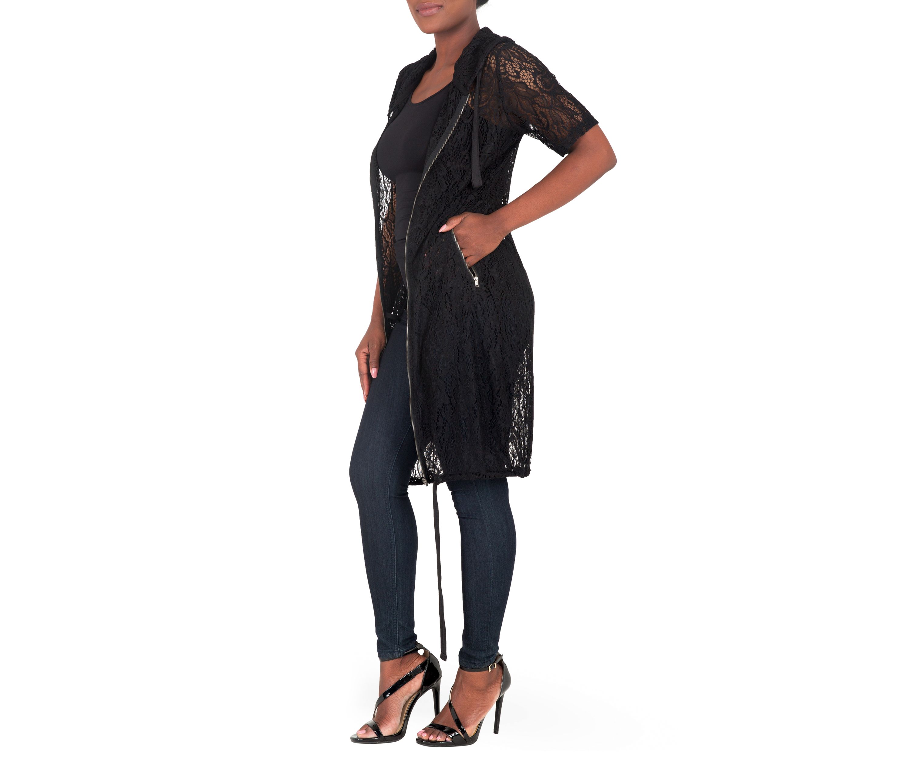 Kenny Long Lace Elbow Sleeve Jacket