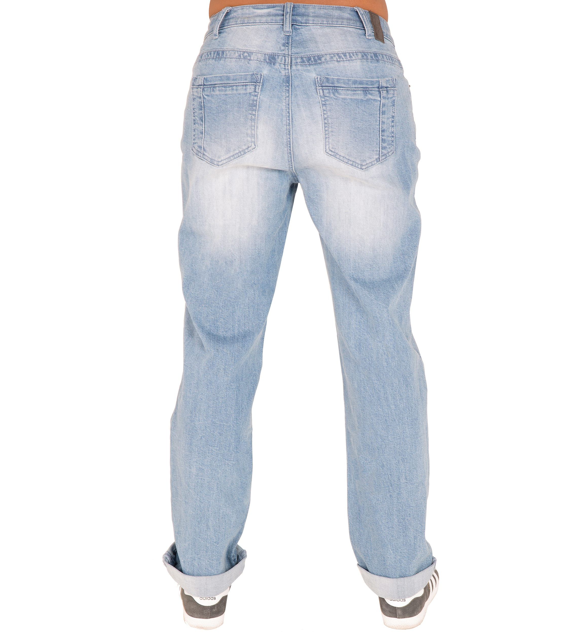 Curvy Fit Light Acid Wash Destroyed Boyfriend Jeans
