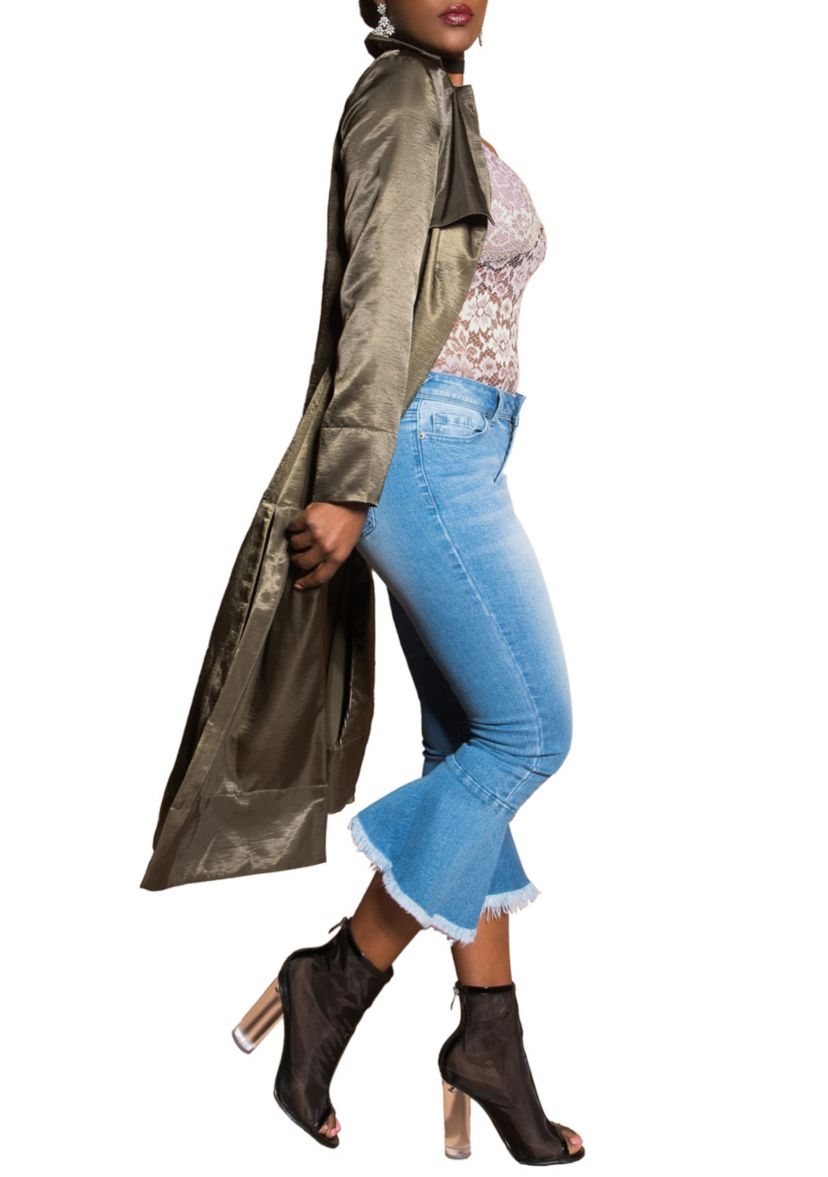5-Pocket Flare Cropped Ankle Jeans