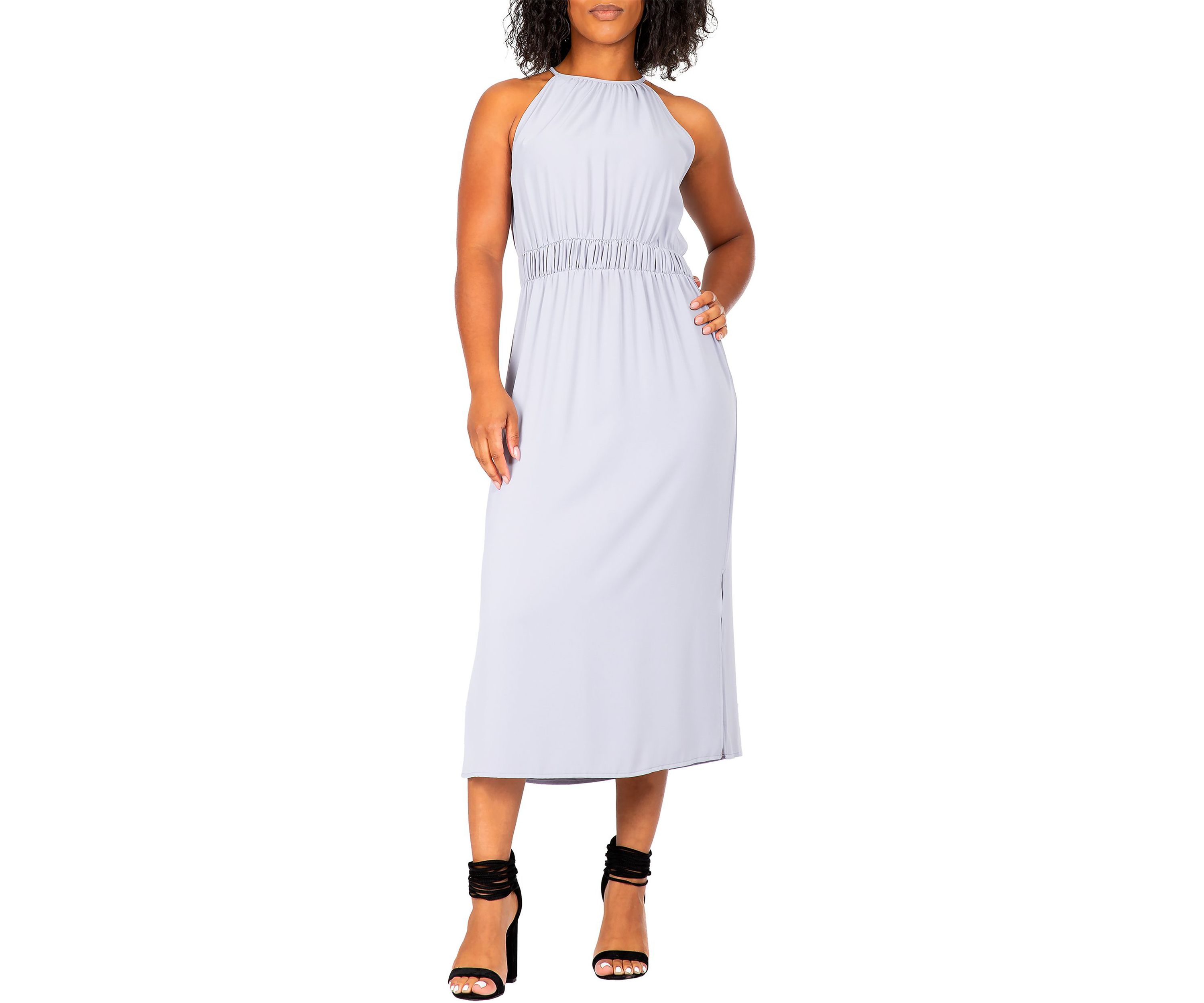 Womens Halter Neck Elegant Maxi Dress