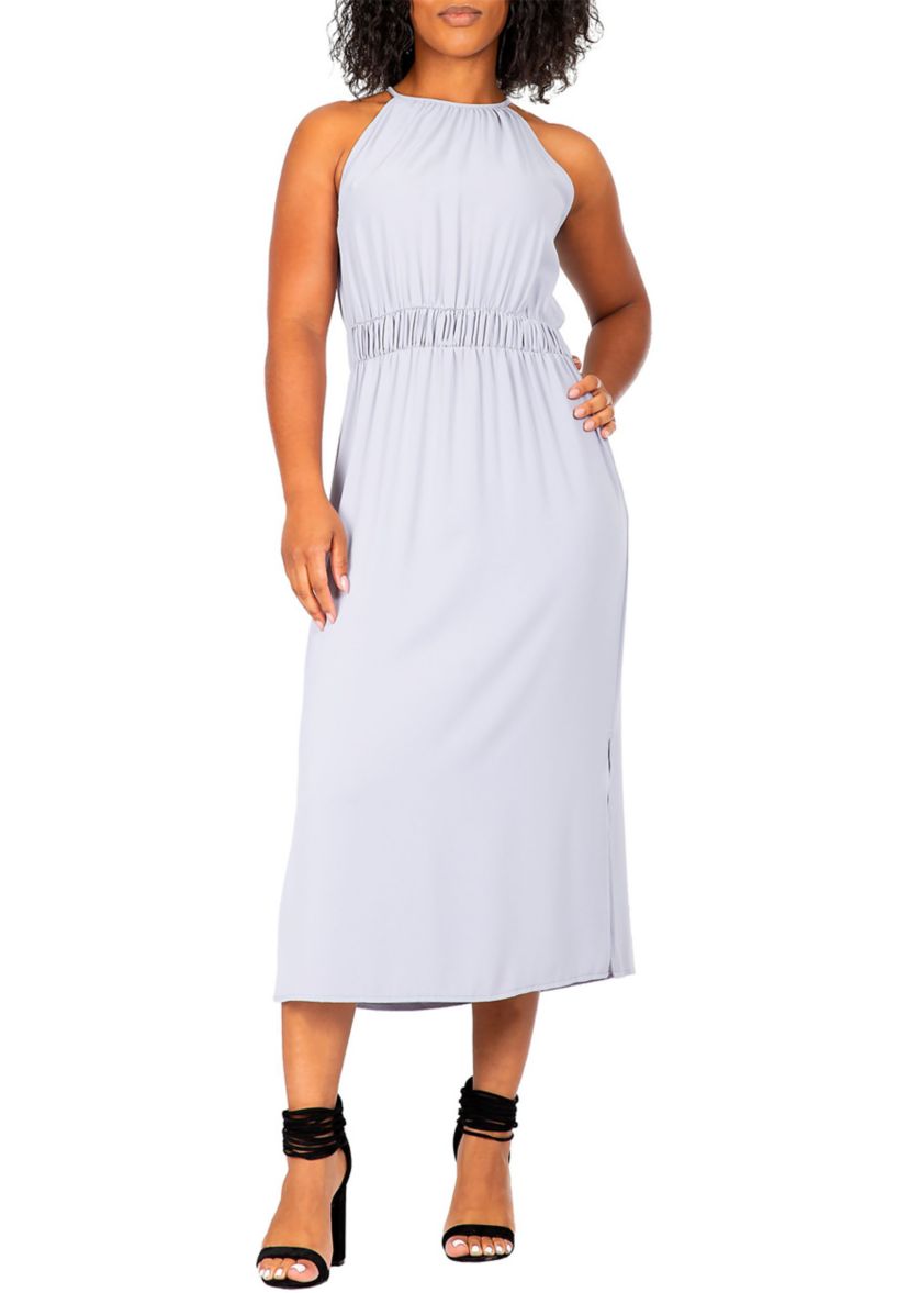 Womens Halter Neck Elegant Maxi Dress