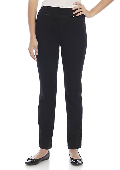 Kim Rogers® Petite Wide Elastic Pull On Average Jeans | belk