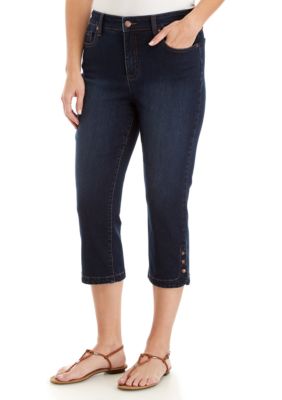 new directions cuffed aztec bling pocket capri