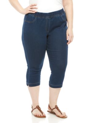 Kim Rogers® Plus Size Pull On Knit Capris | belk