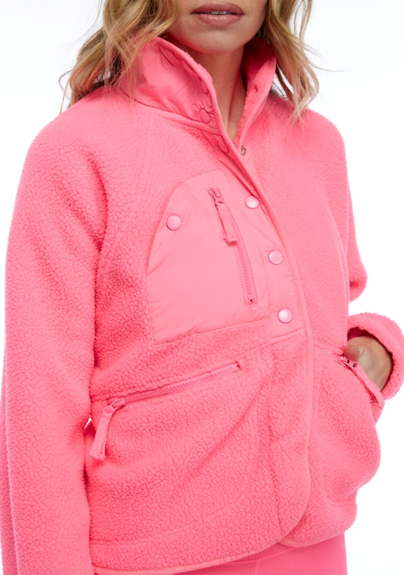 Hit The Slopes Button Front Sherpa Coat