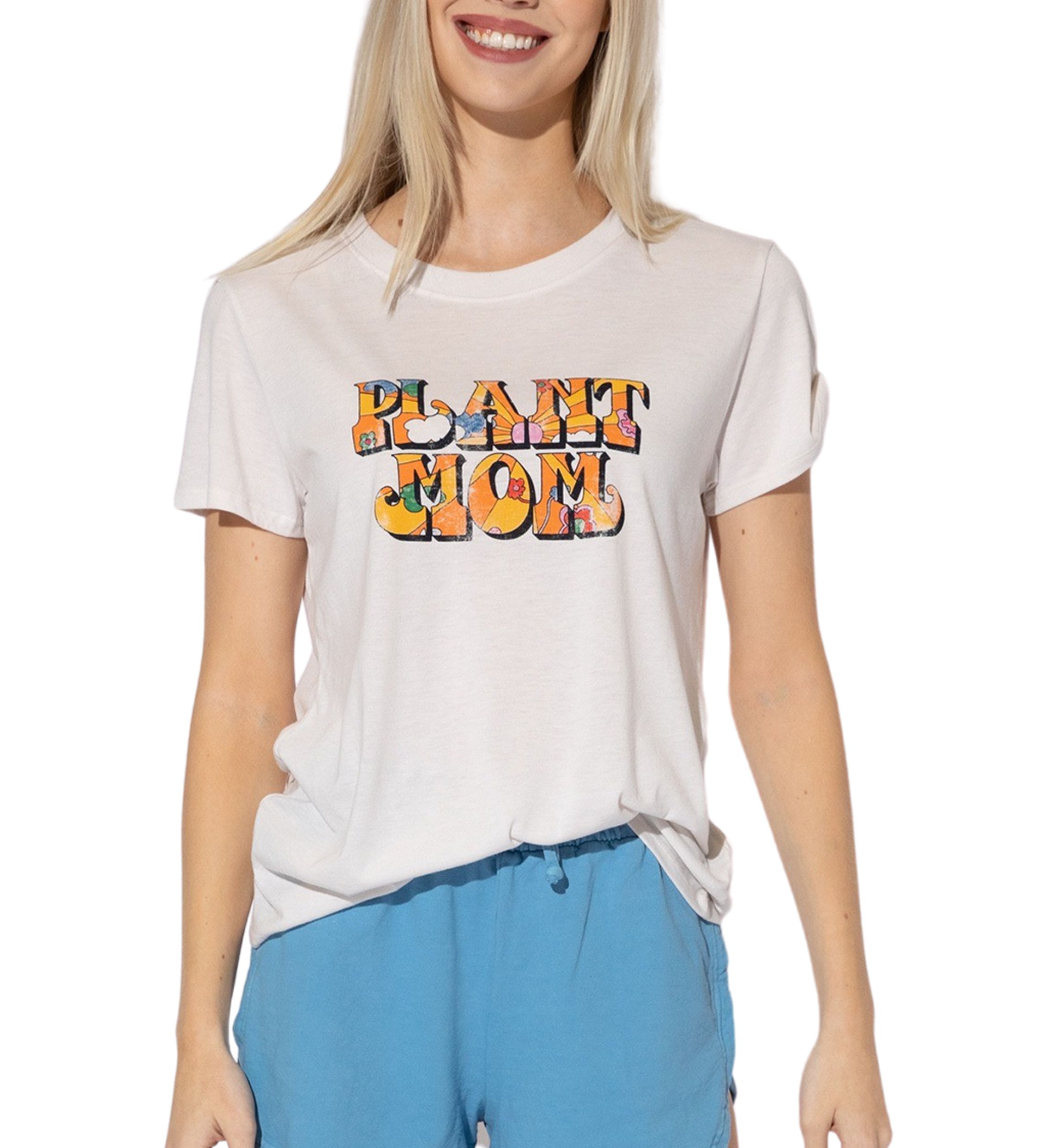 Short Sleeve Plant Mom Graphic T-Shirt 