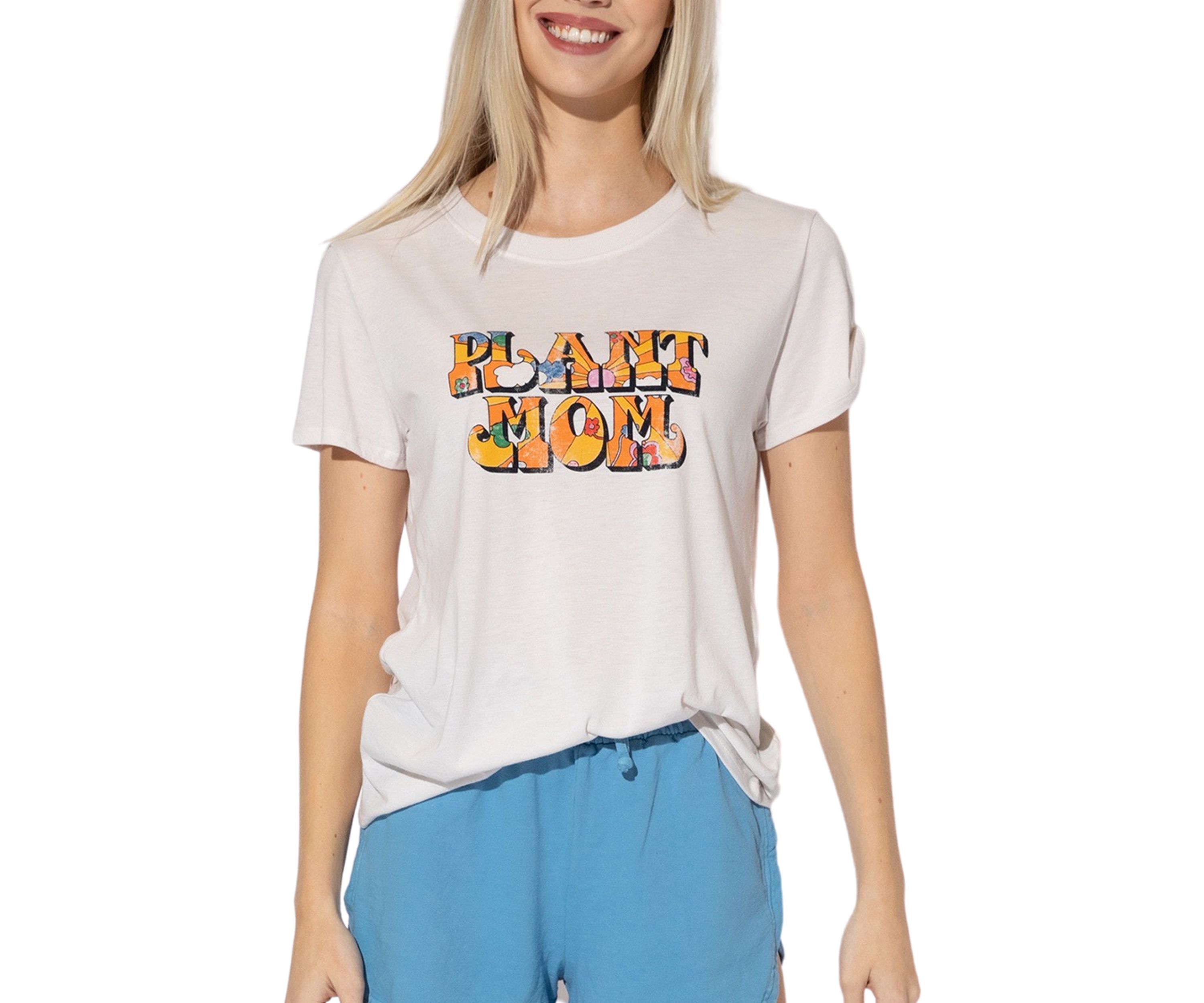 Short Sleeve Plant Mom Graphic T-Shirt 