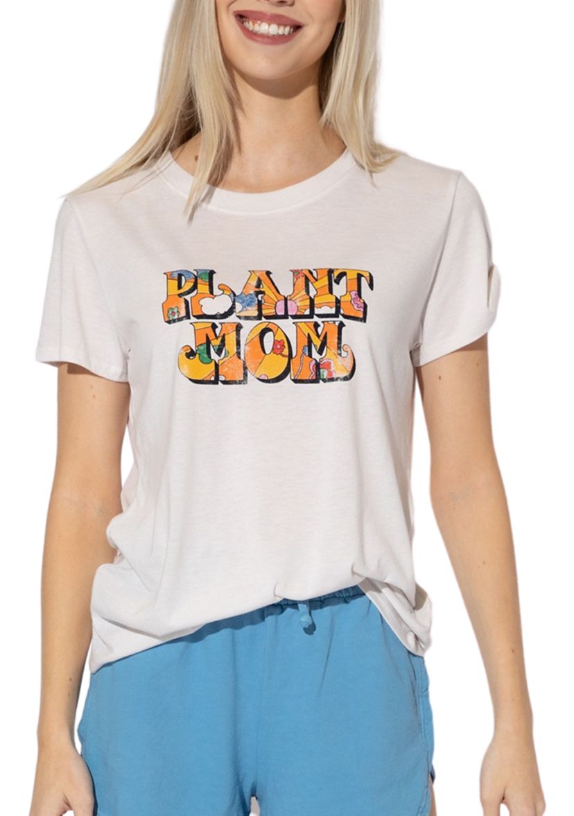 Short Sleeve Plant Mom Graphic T-Shirt 