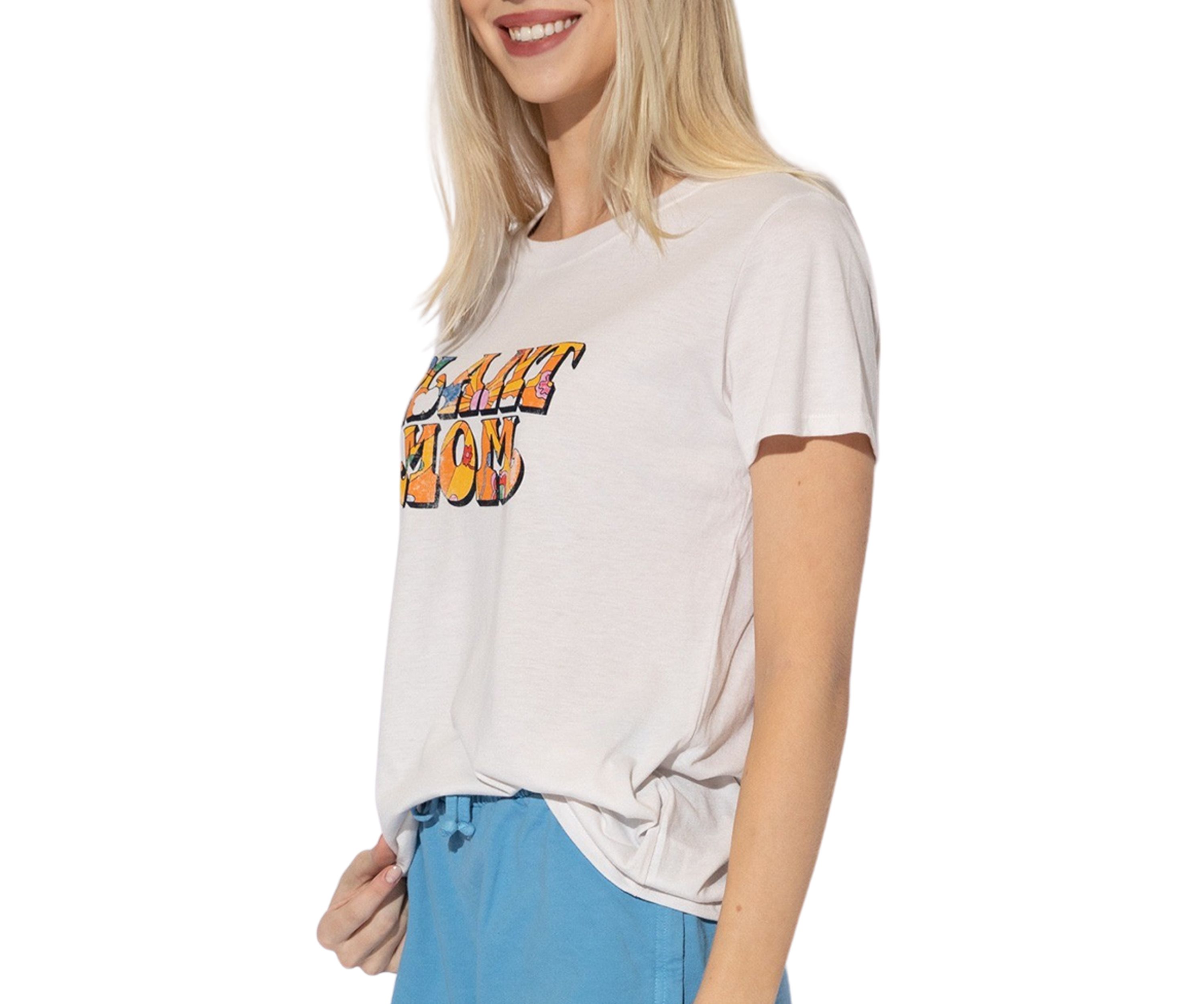 Short Sleeve Plant Mom Graphic T-Shirt 