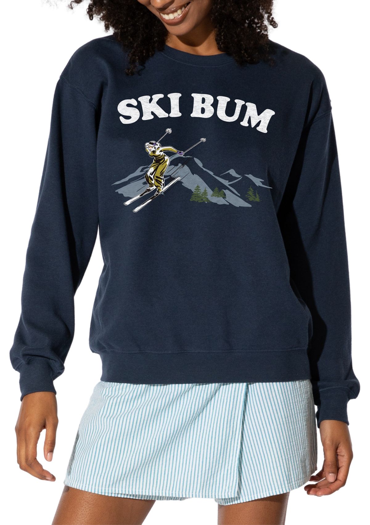 Womens Ski Bum Graphic Sweatshirt