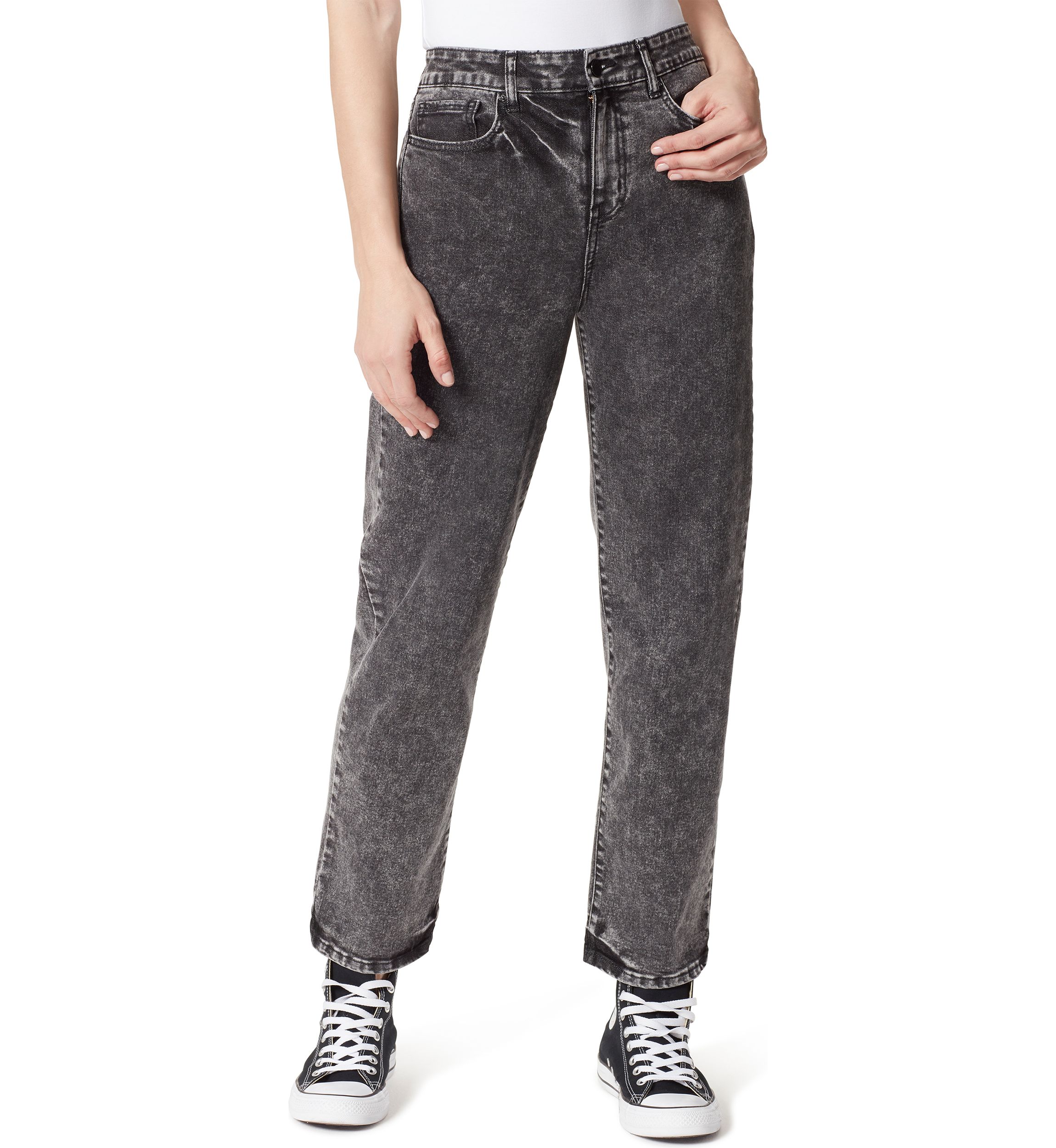 High Rise Straight Leg Jeans 