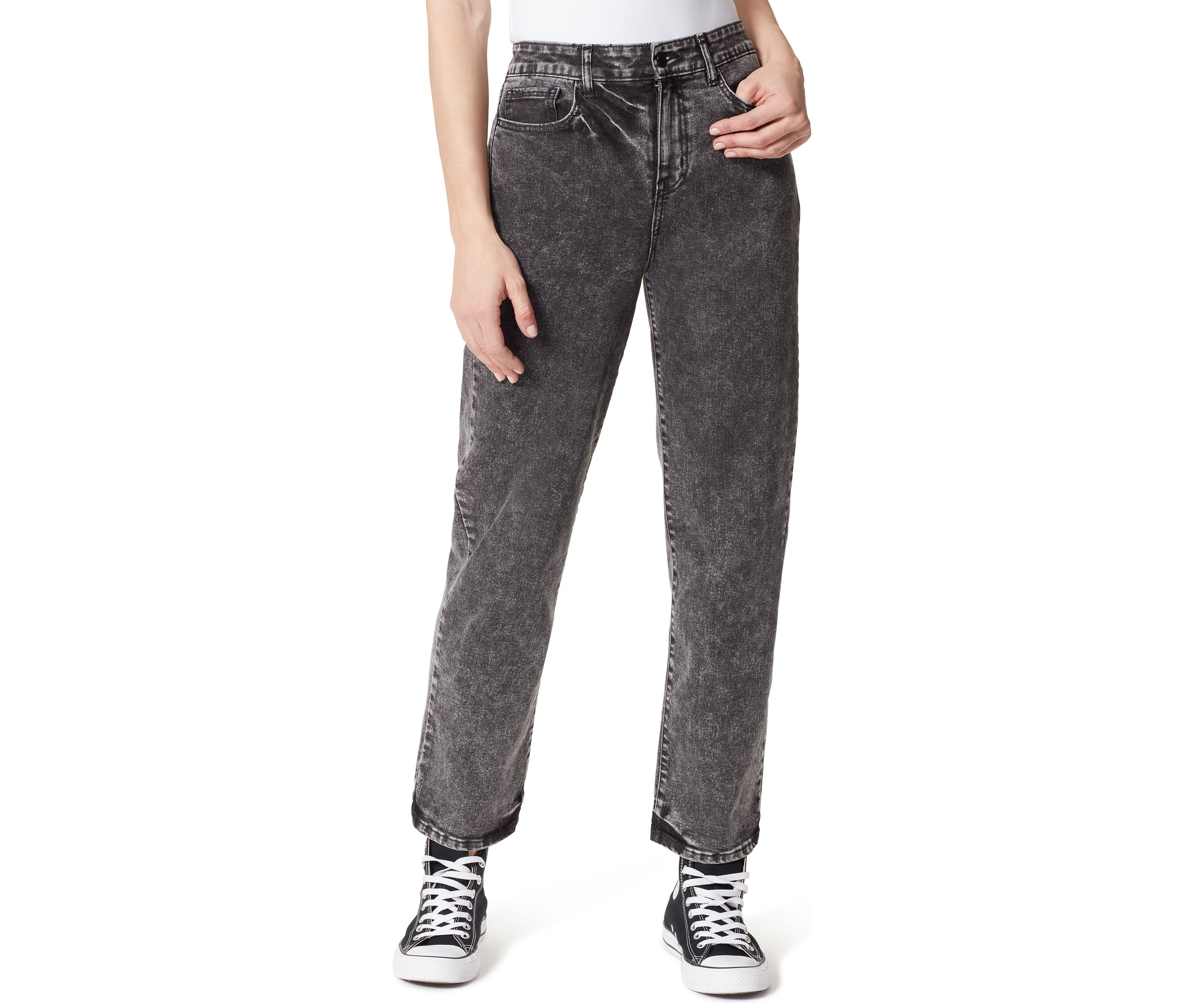 High Rise Straight Leg Jeans 