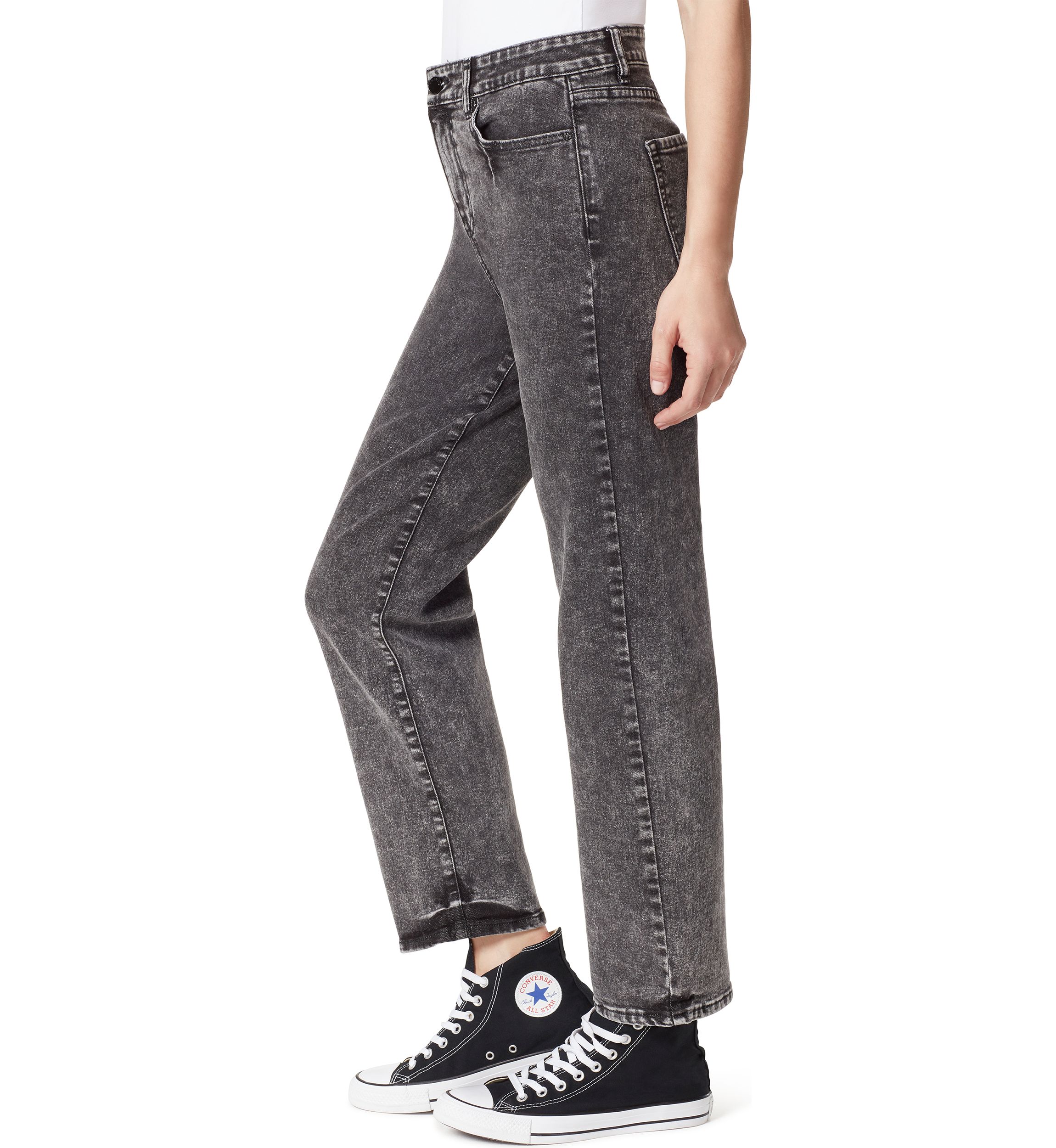 High Rise Straight Leg Jeans 
