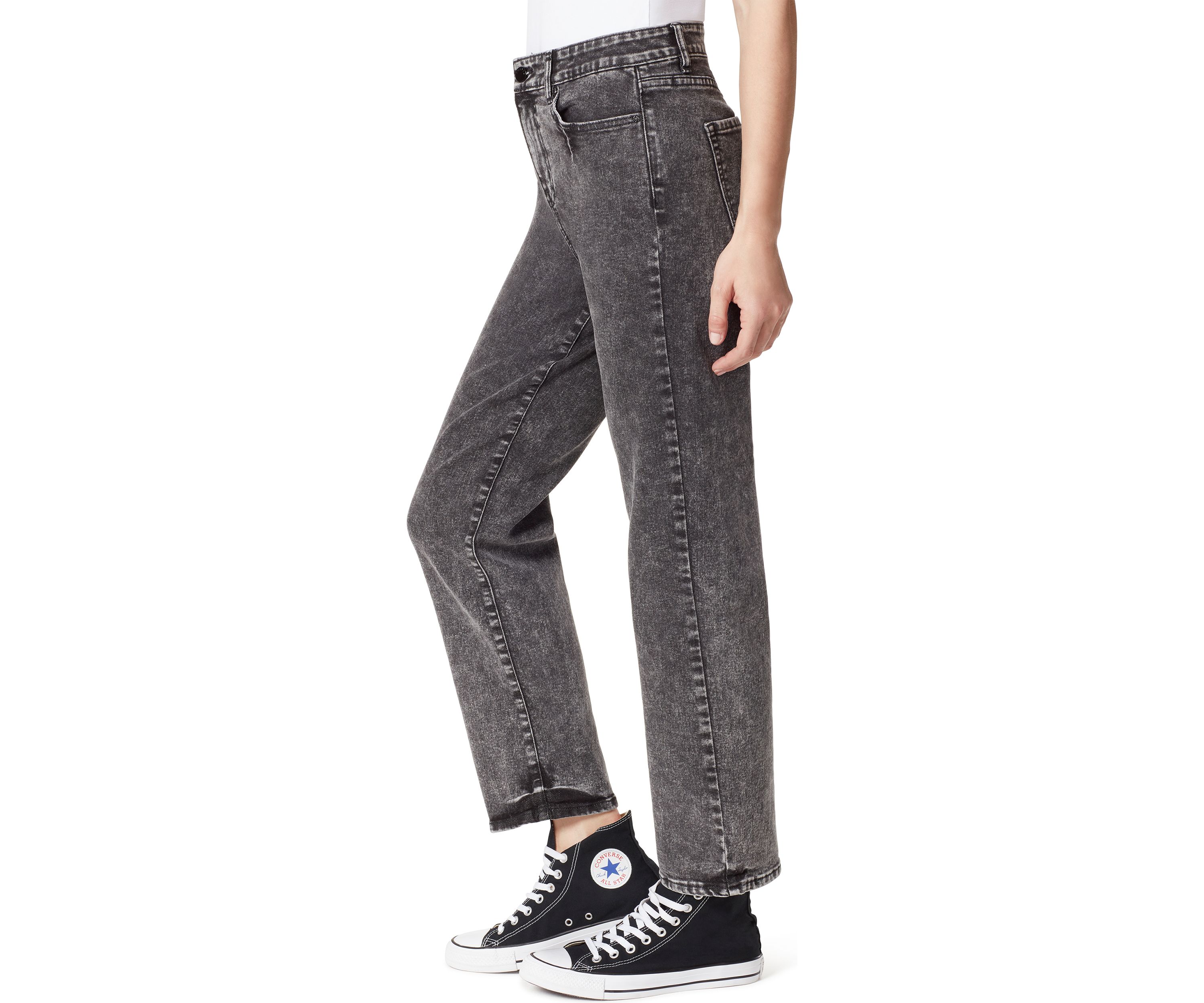 High Rise Straight Leg Jeans 