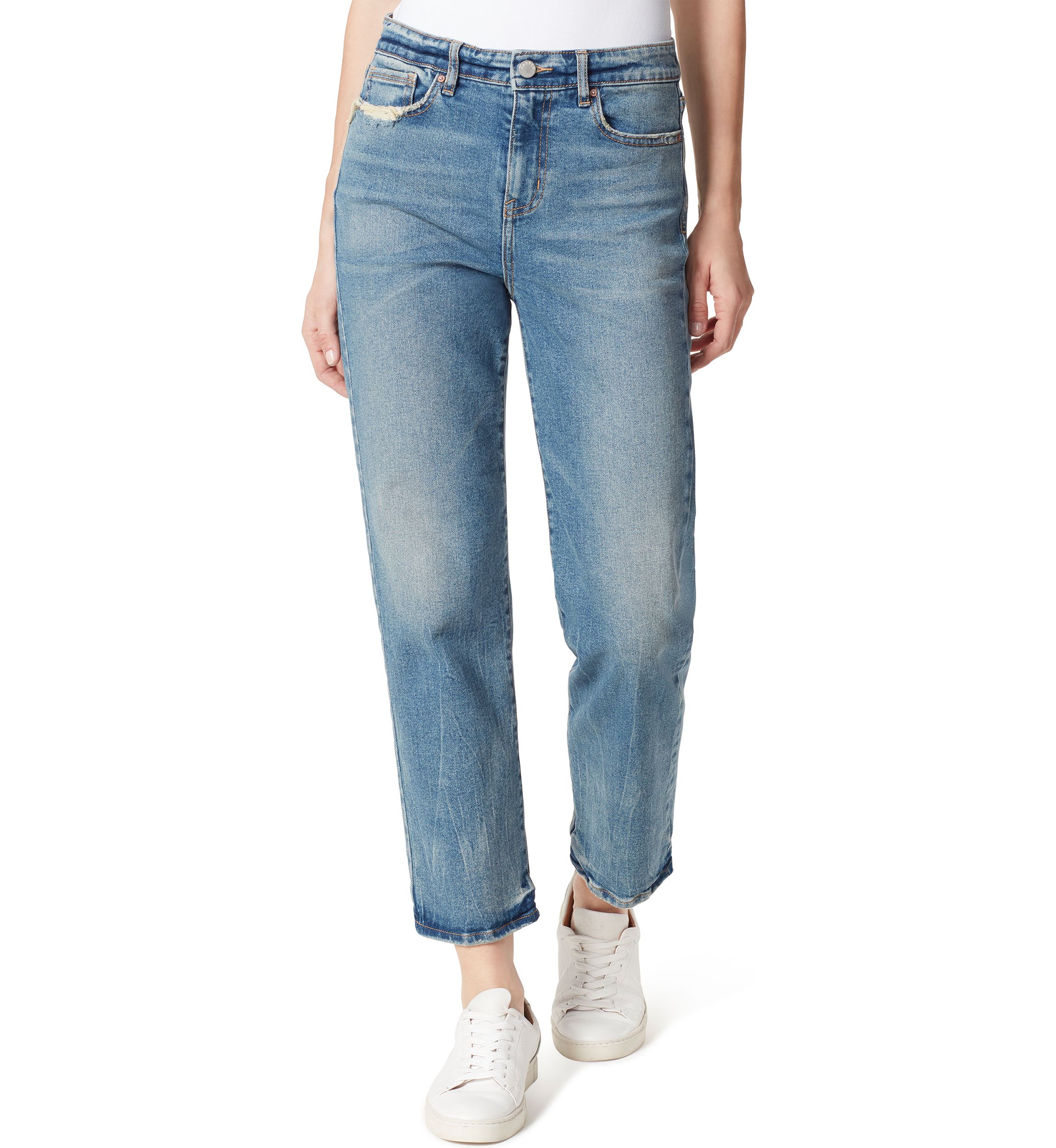 High Rise Straight Leg Jeans 