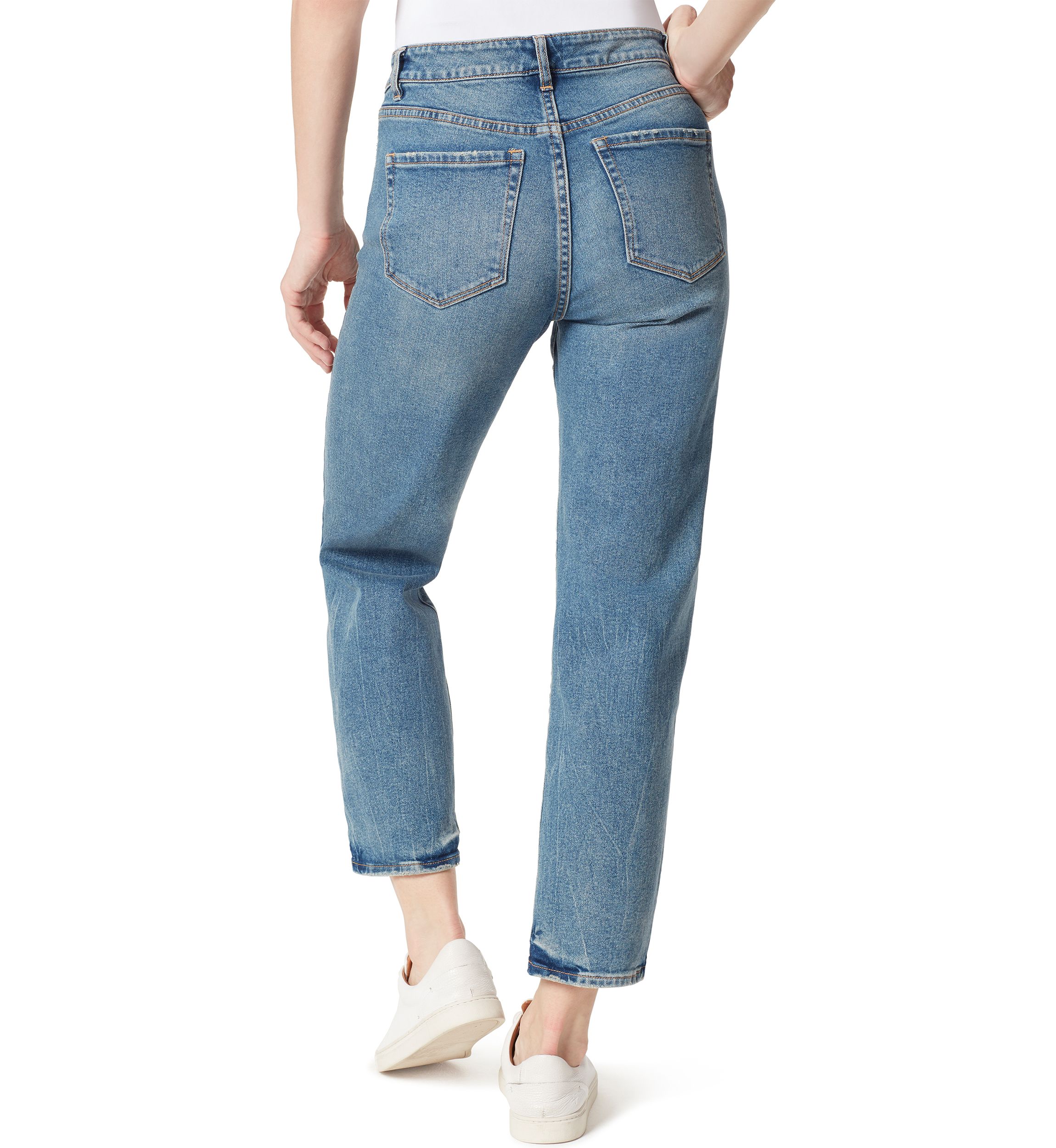 High Rise Straight Leg Jeans 