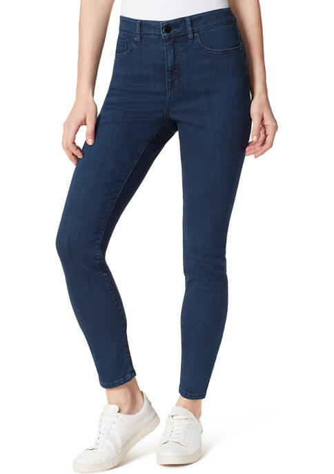 Frayed Womens High Rise Skinny Jeans