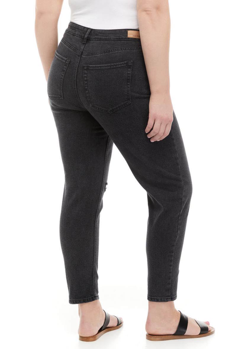 Plus Size High Rise Mom Jeans 