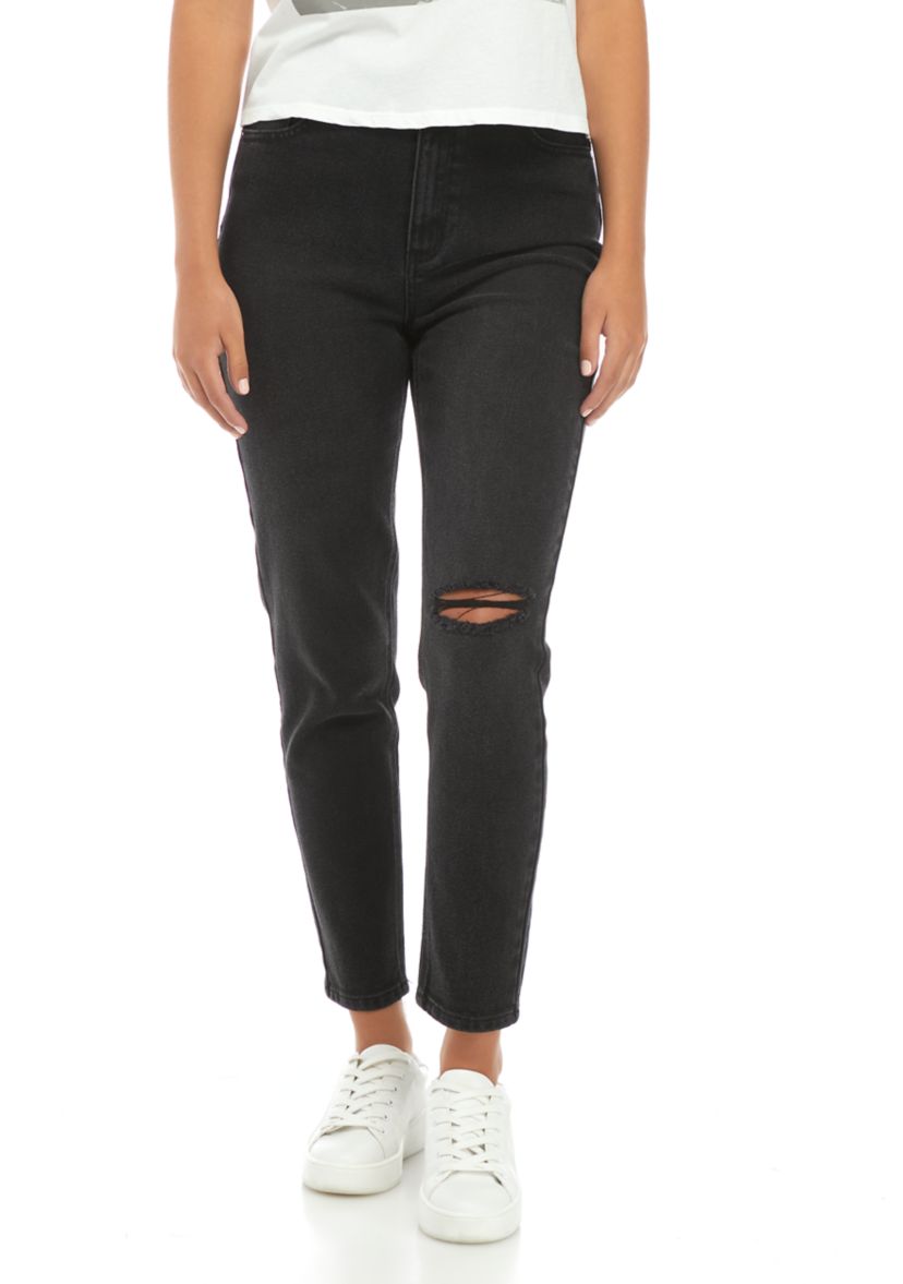 Destructed Mom Jeans 