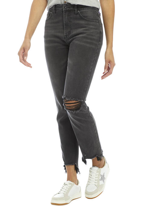 TRUE CRAFT High Rise Slim Straight Jeans