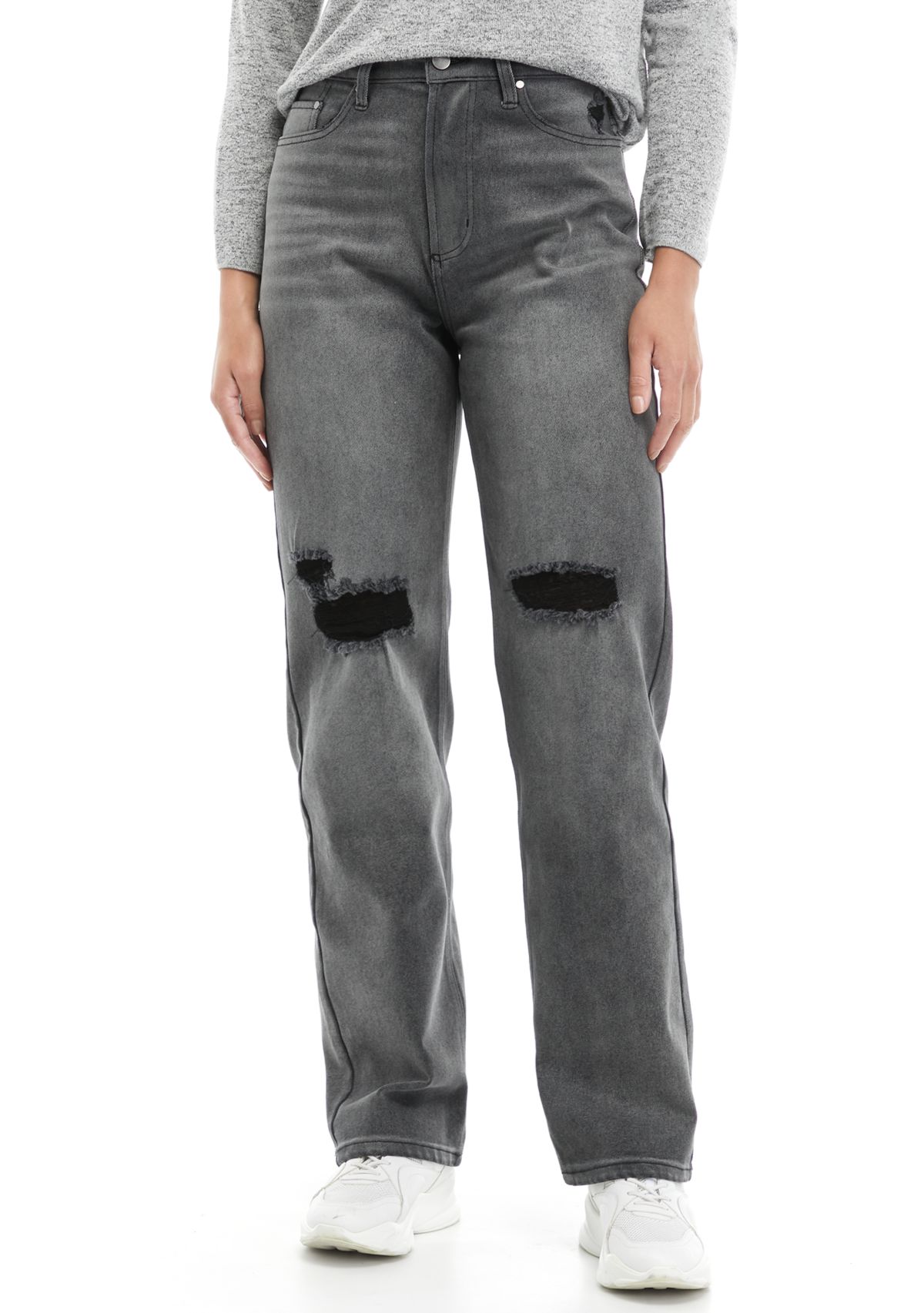5 Pocket Baggy Straight Denim Jeans